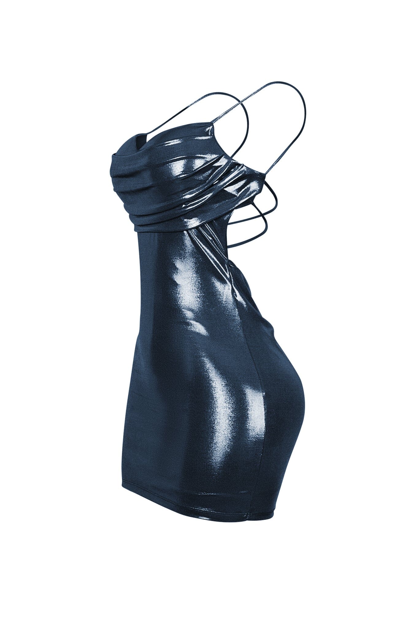 Biance Slinky Foil Mini Dress - Image 8