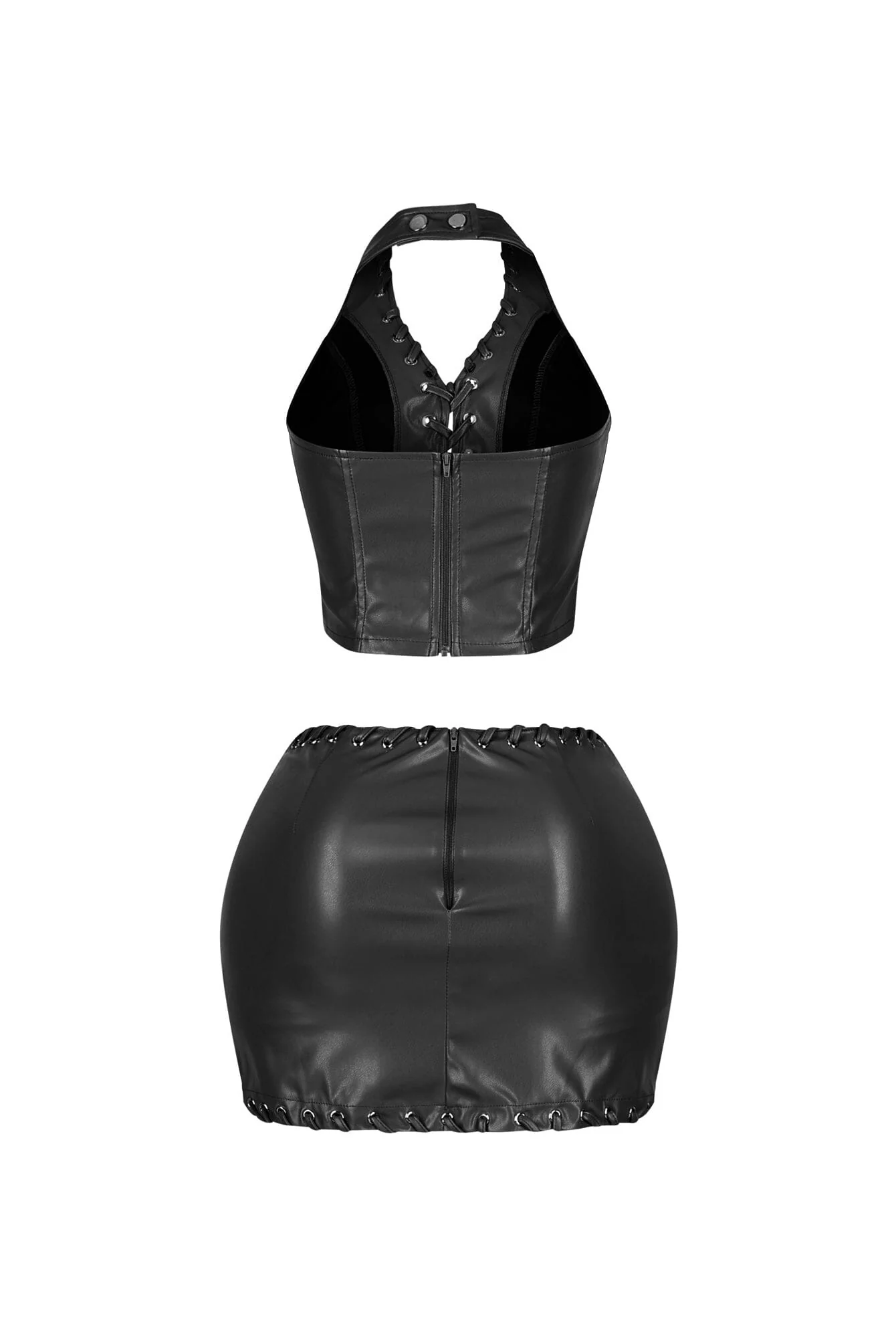 Big On Trouble PU Skirt SET - Image 8