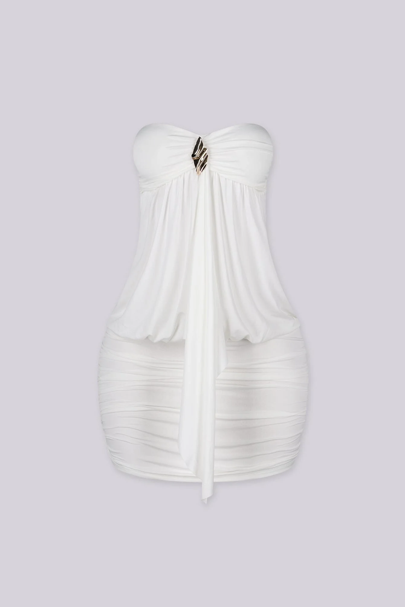 Blackhole Drape Mini Dress - Image 6