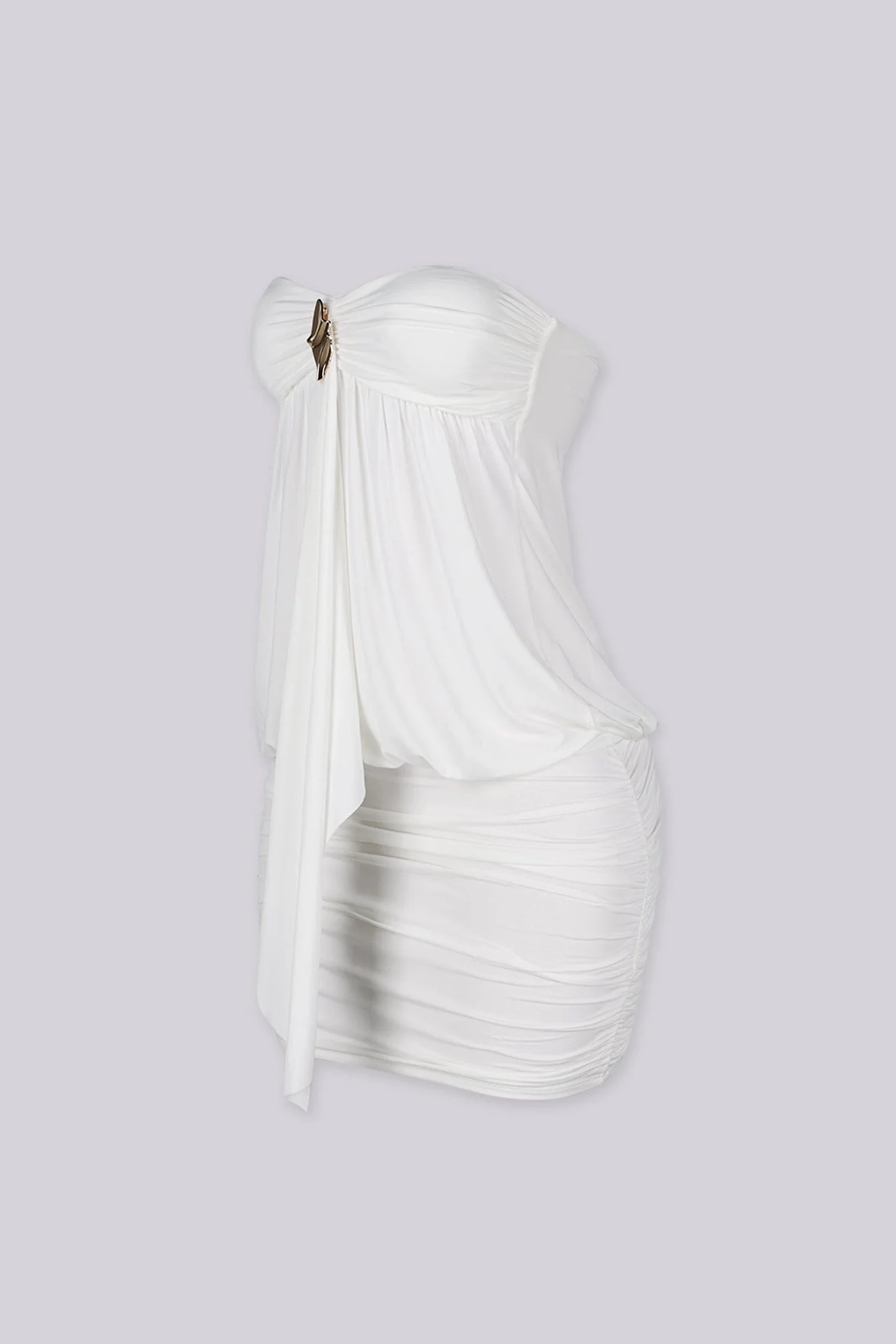 Blackhole Drape Mini Dress - Image 8