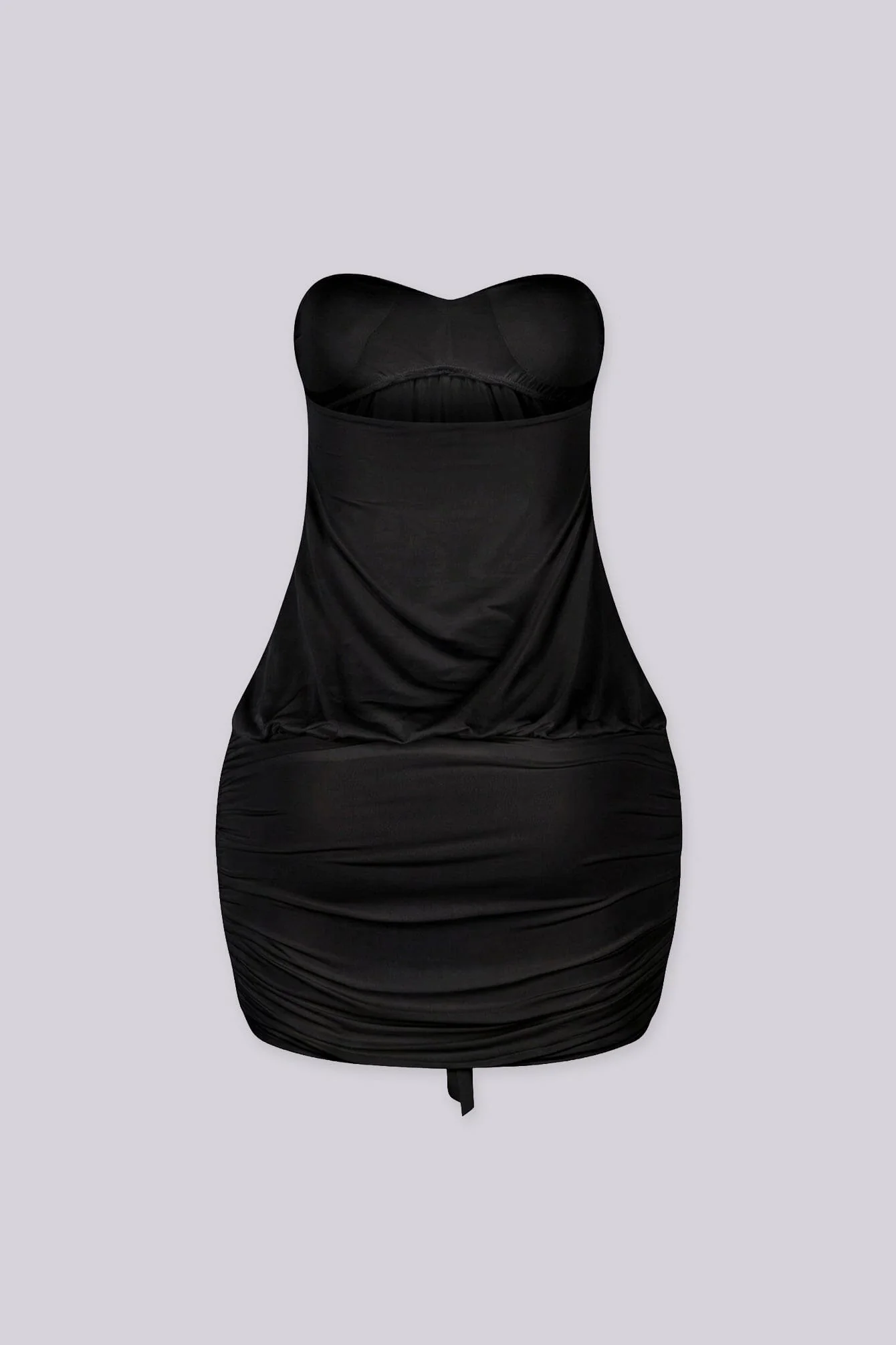 Blackhole Drape Mini Dress - Image 9