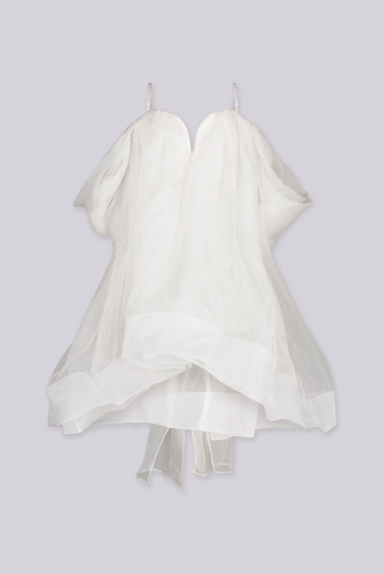 Blanc Étoile Organza Mini Dress - Image 3
