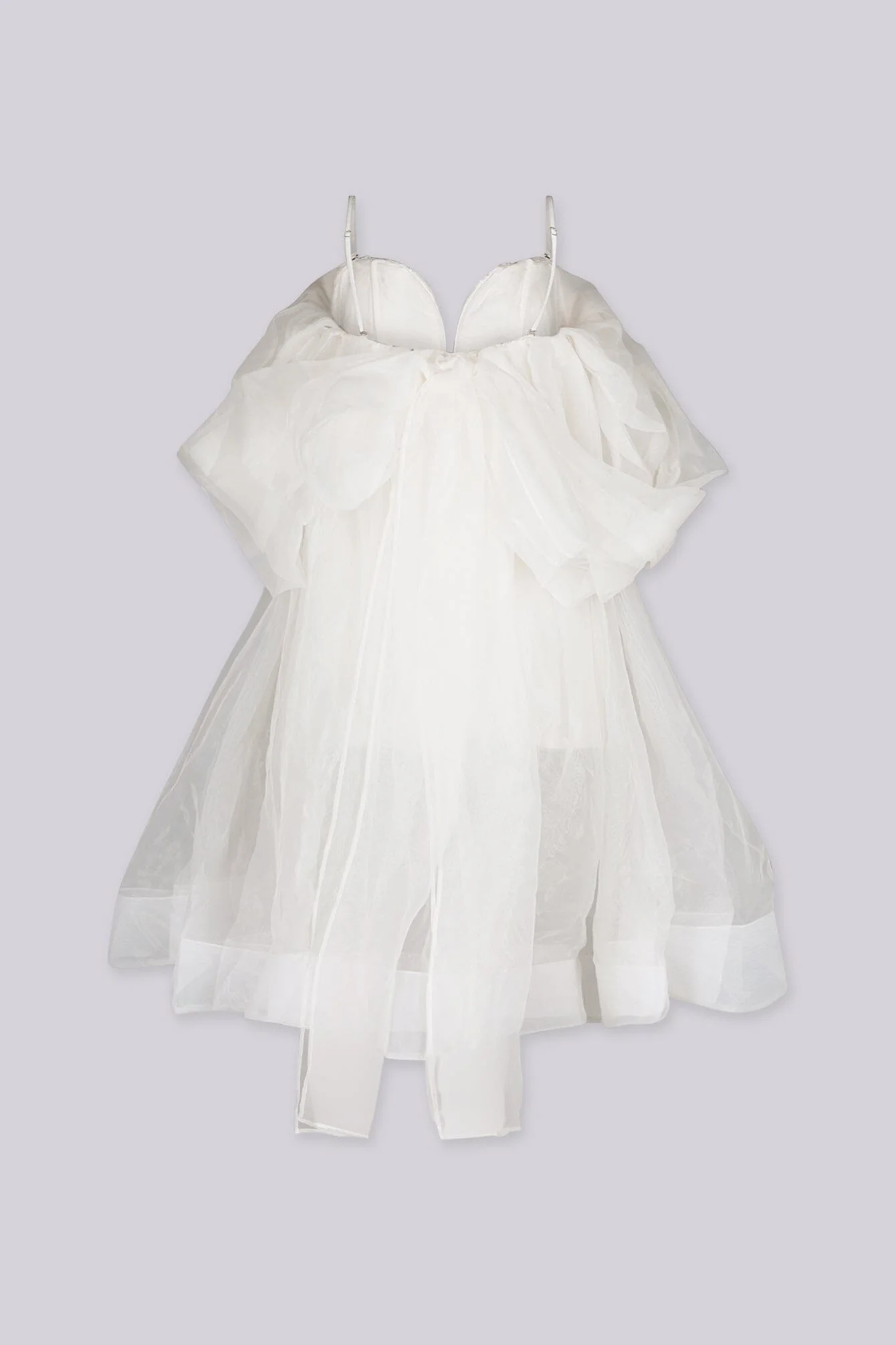 Blanc Étoile Organza Mini Dress - Image 4