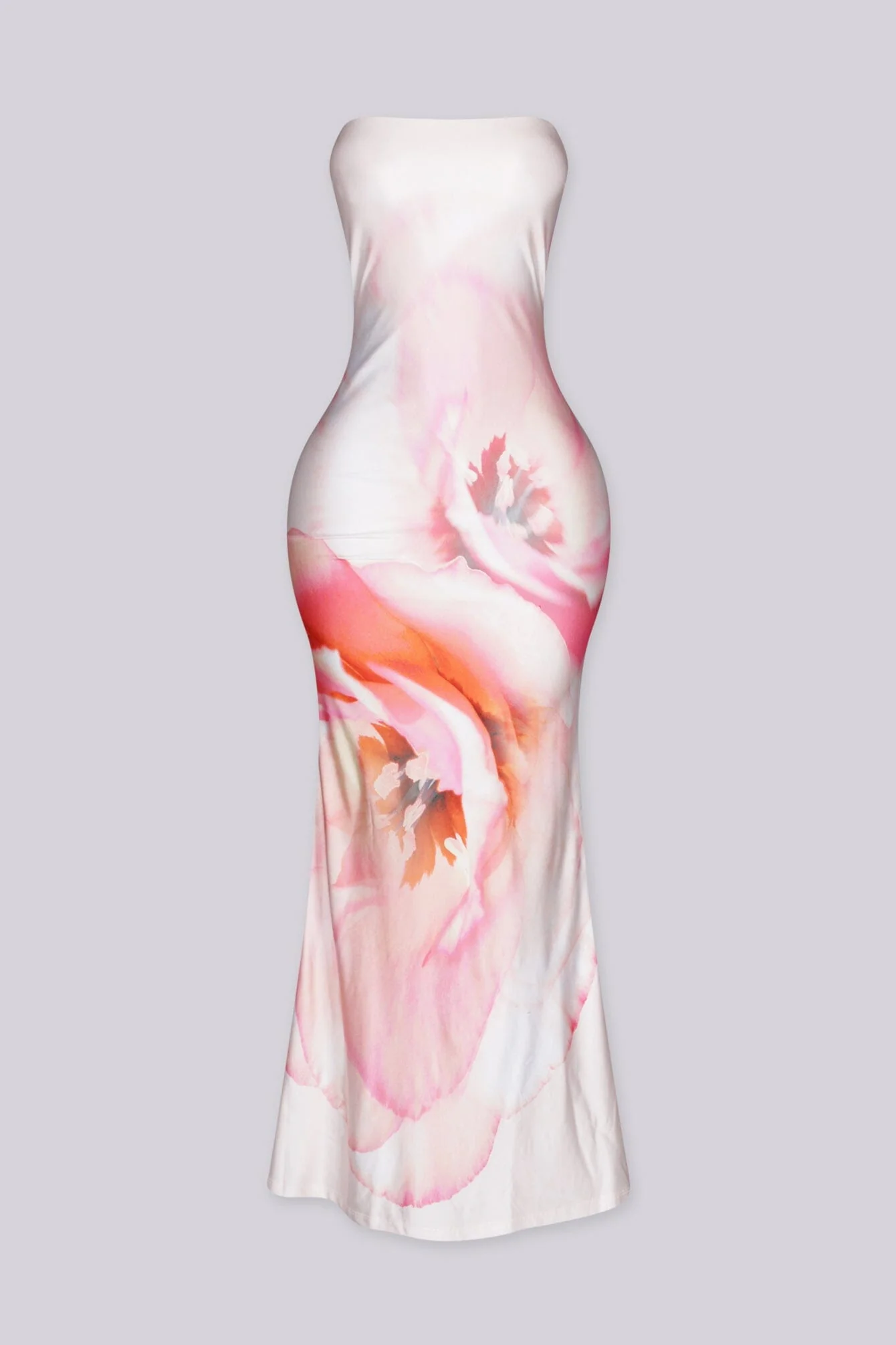Blush Bloom Strapless Maxi Dress - Image 3