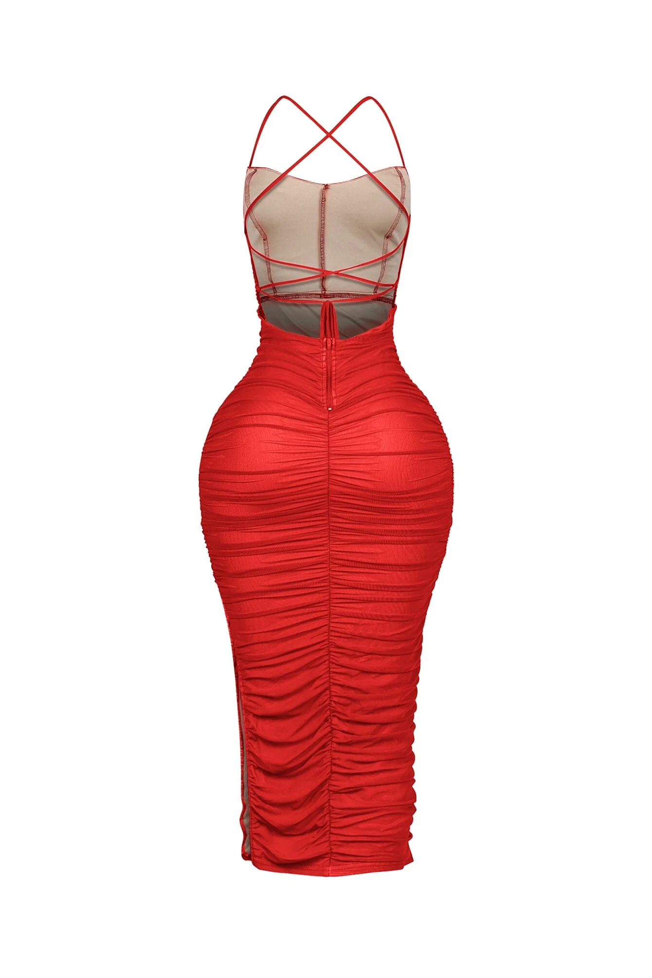 Body Talk Ruched Midi Dress - Image 9