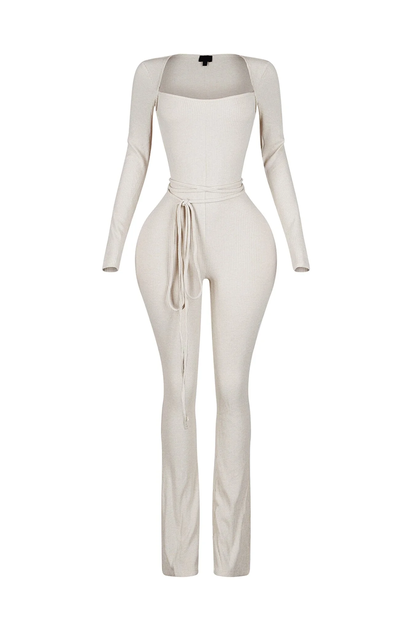 Boerne Ribbed Knit Long Sleeve Jumpsuit - Image 4