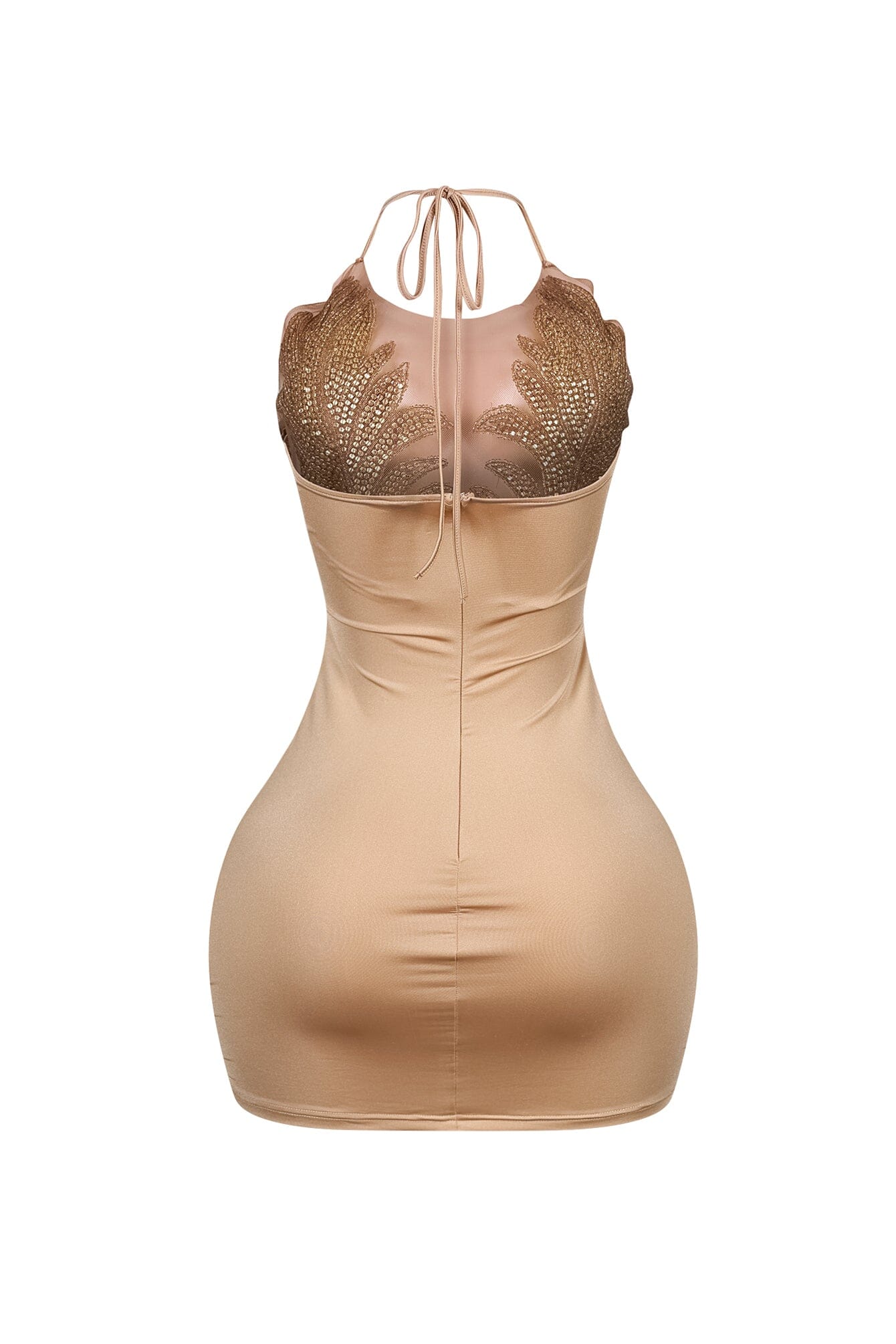 Bratty Rhinestone Mesh Contrast Mini Dress - Image 16