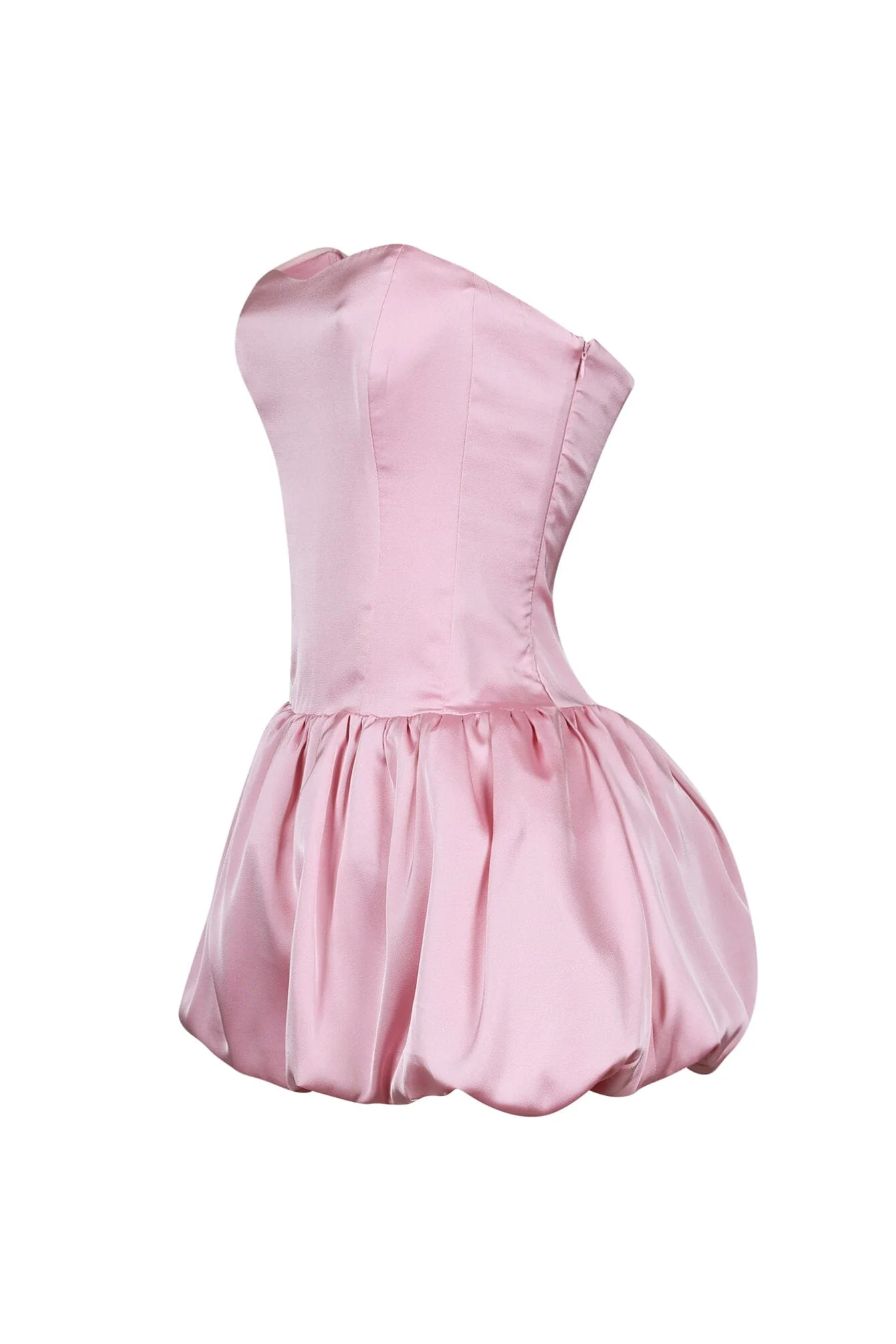 Bre Tube Satin Balloon Mini Dress - Image 11