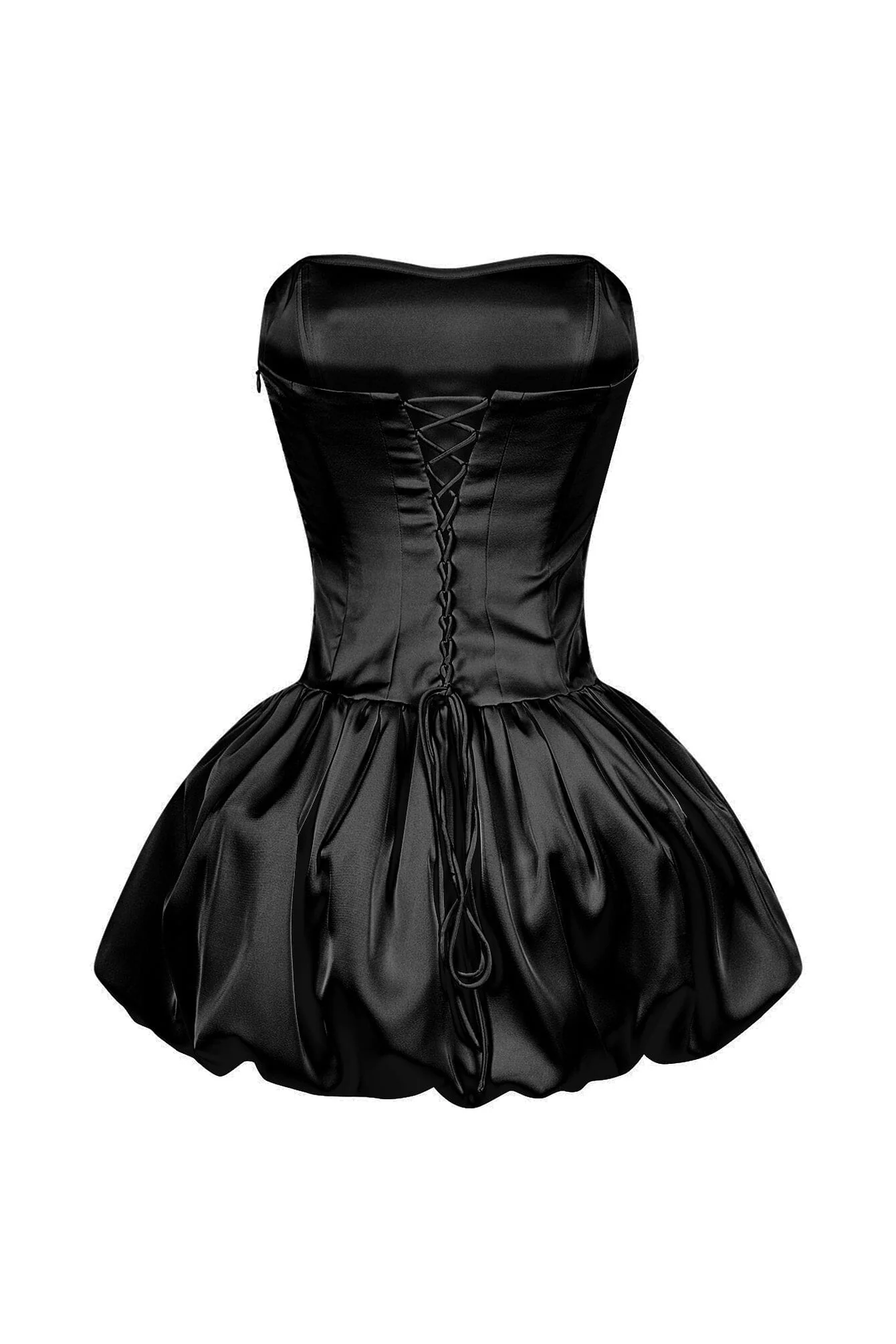 Bre Tube Satin Balloon Mini Dress - Image 13