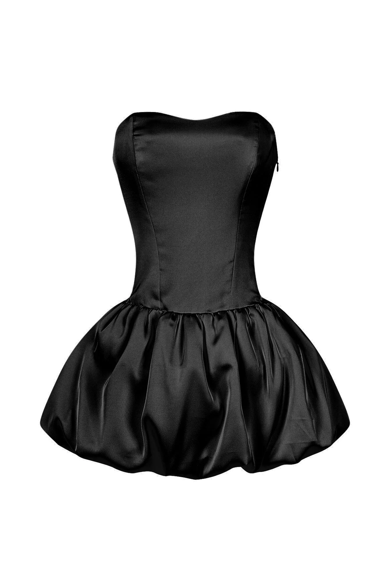 Bre Tube Satin Balloon Mini Dress - Image 7