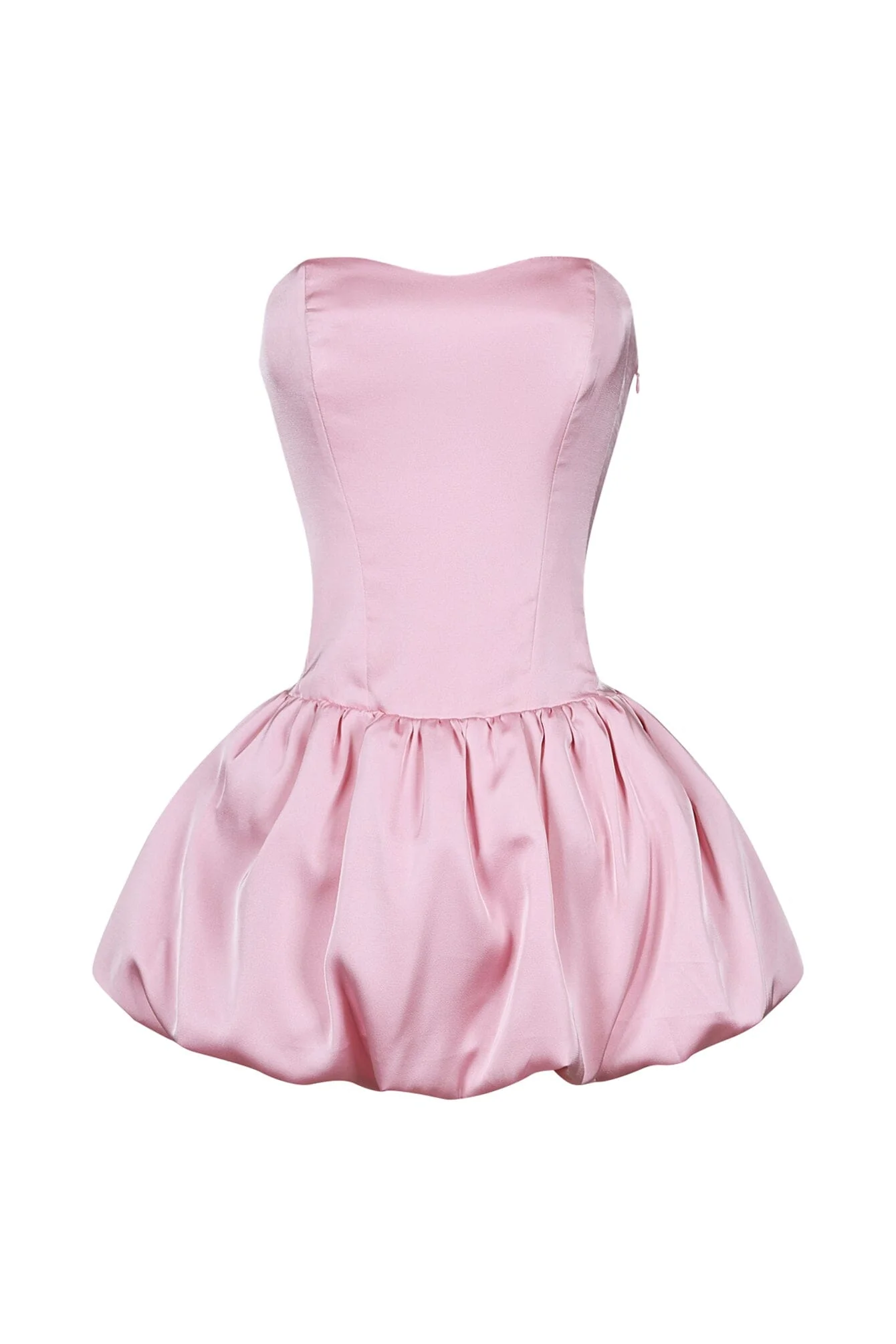 Bre Tube Satin Balloon Mini Dress - Image 8