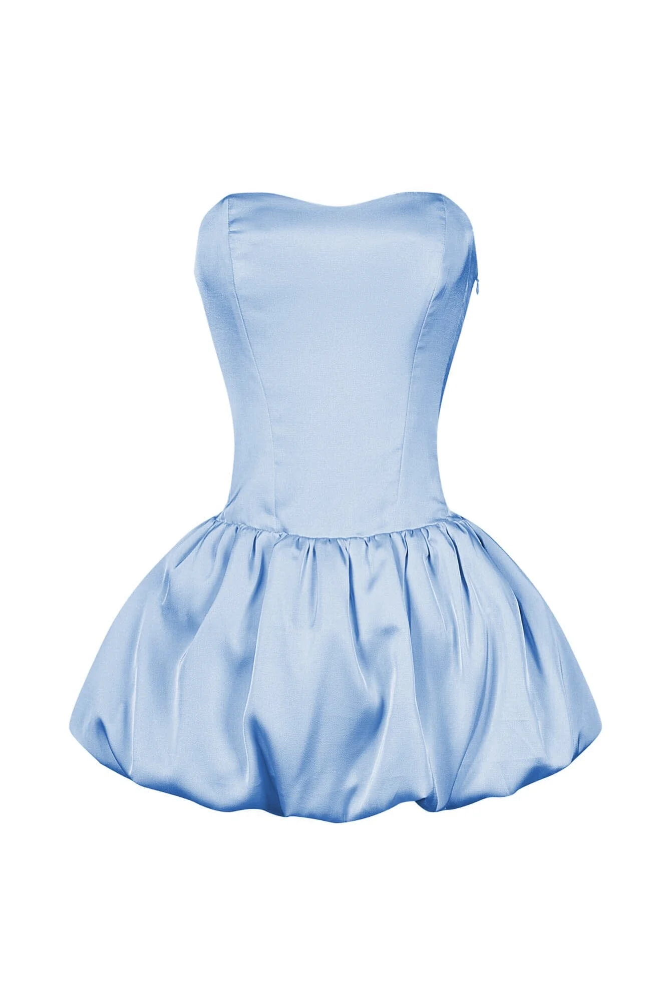 Bre Tube Satin Balloon Mini Dress - Image 9
