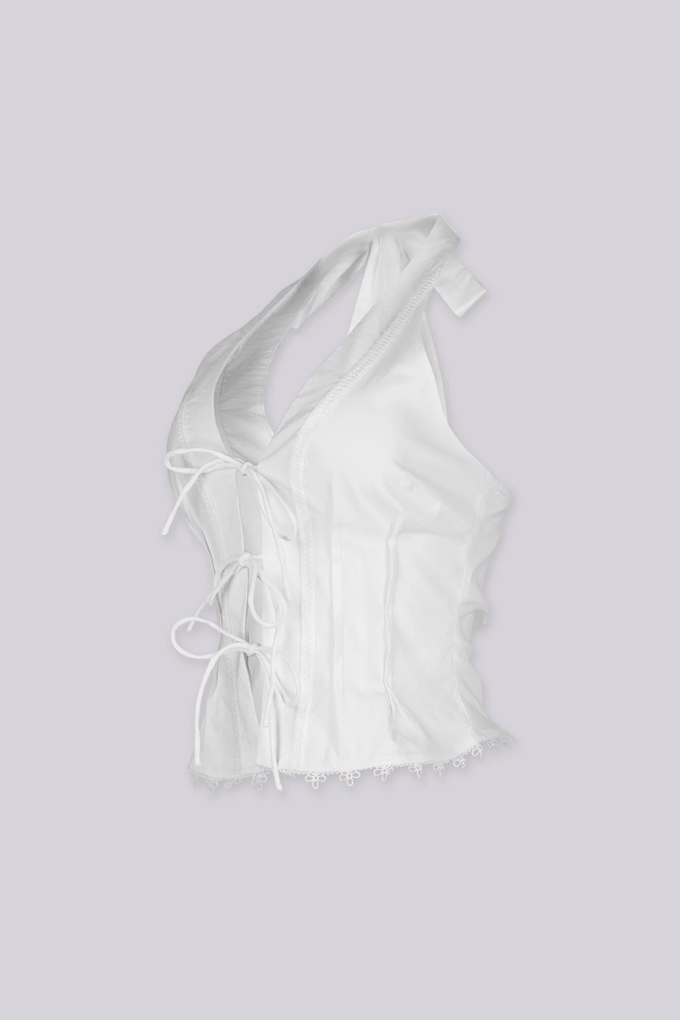 Breanna Lace Up Halter Top - Image 4