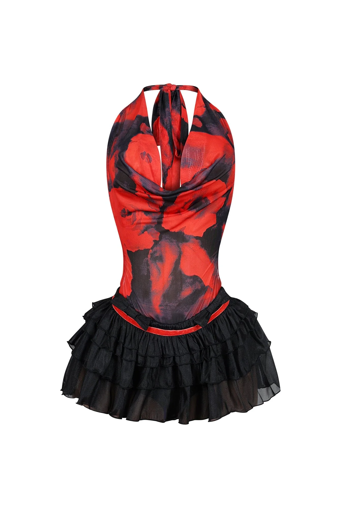 Bucky Mesh Floral Tutu Mini Dress - Image 4