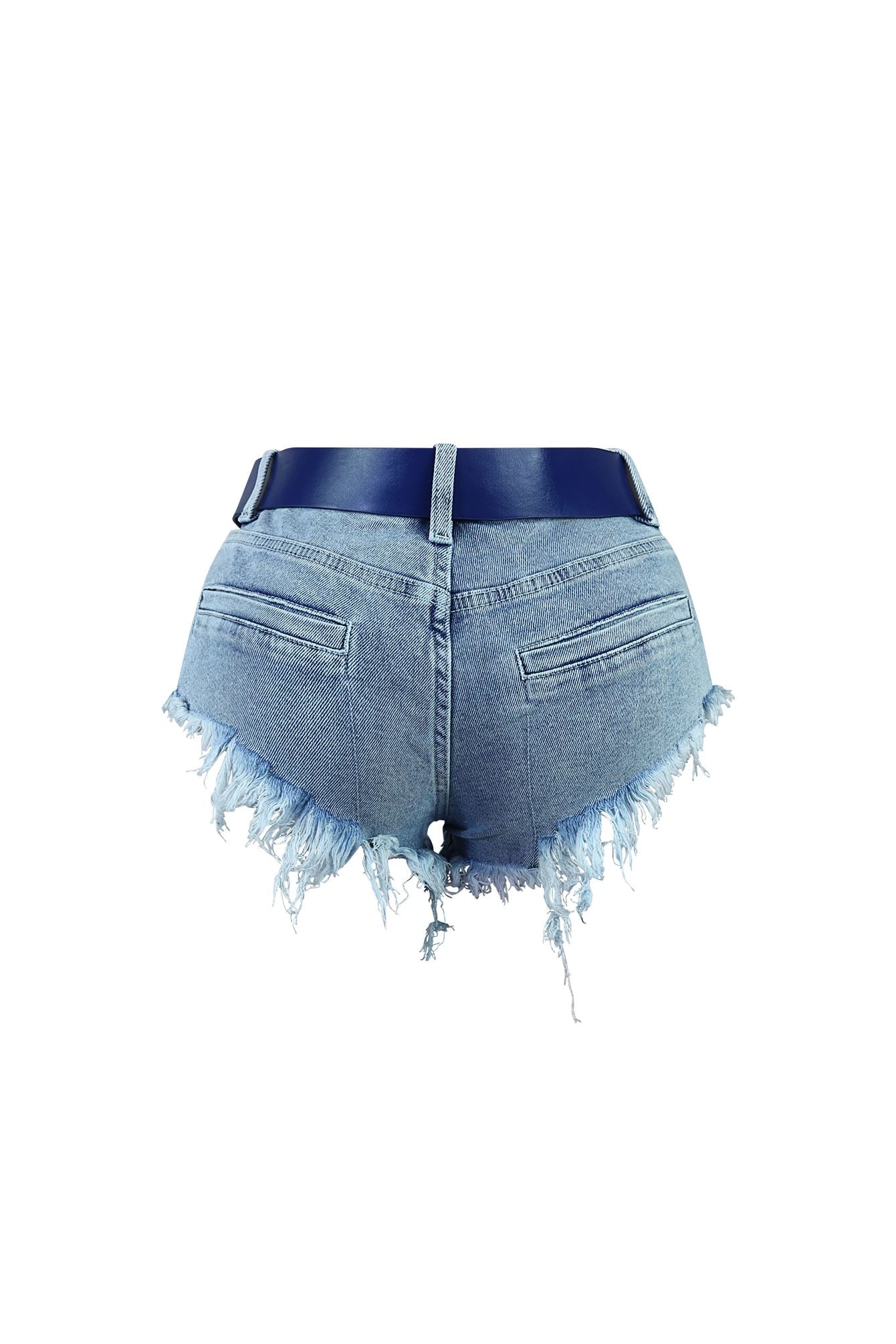 Butterfly On My Mind Belt Denim Micro Shorts - Image 4