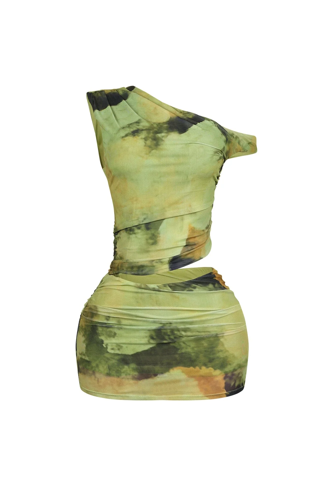 Cabo Mesh Print Cutout Mini Dress - Image 2