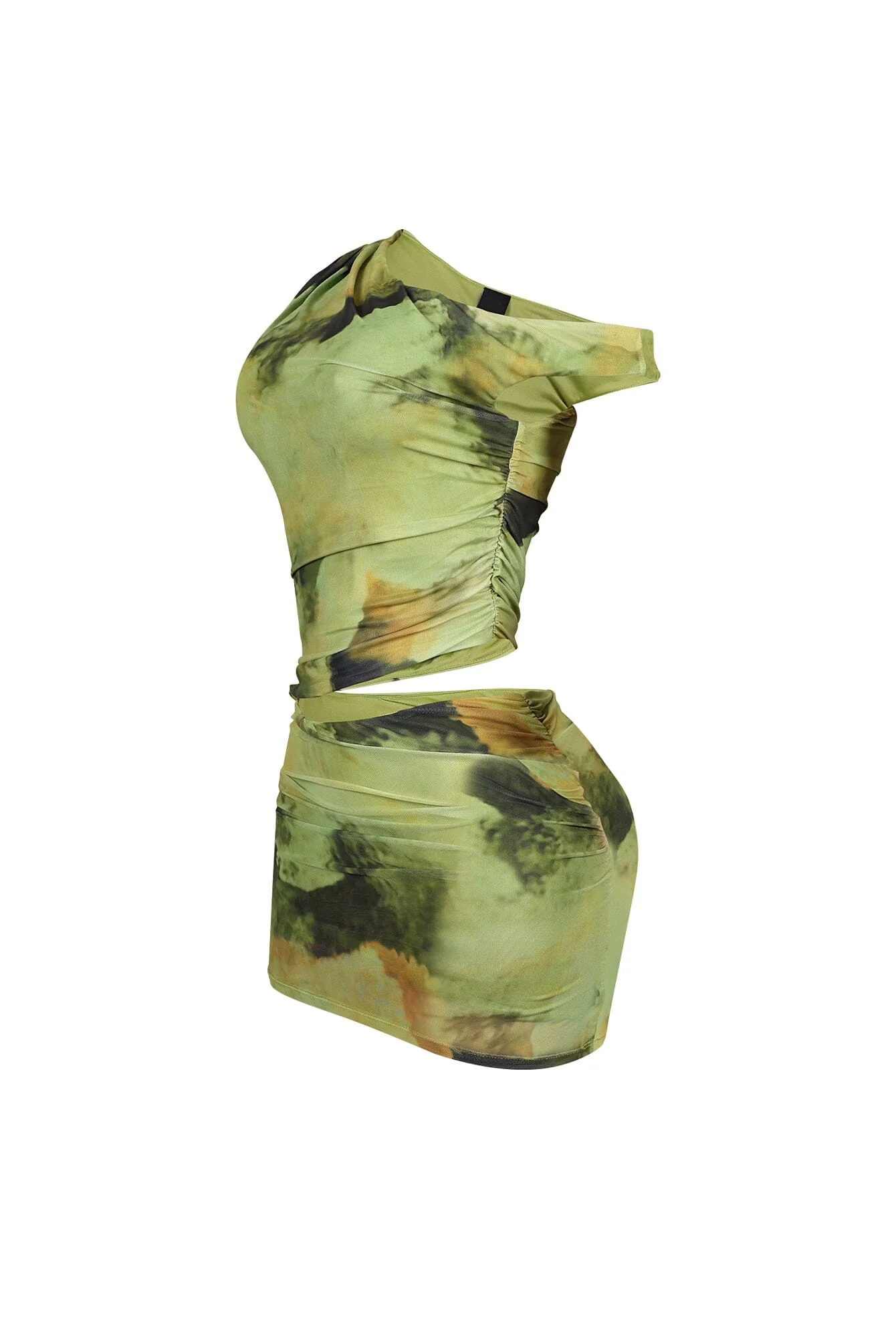 Cabo Mesh Print Cutout Mini Dress - Image 5