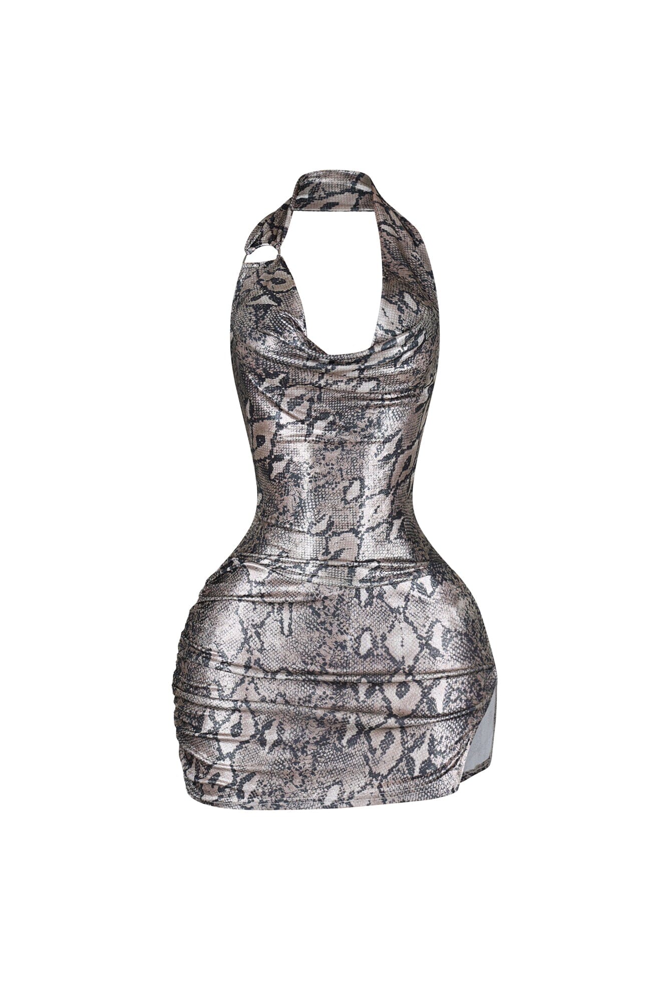 Cairo Foil Snake Print Mini Dress - Image 3