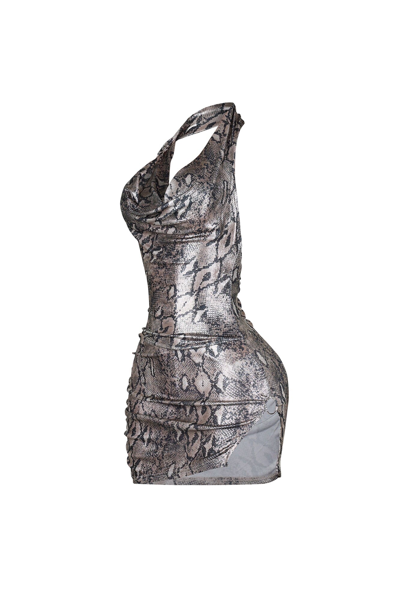 Cairo Foil Snake Print Mini Dress - Image 4