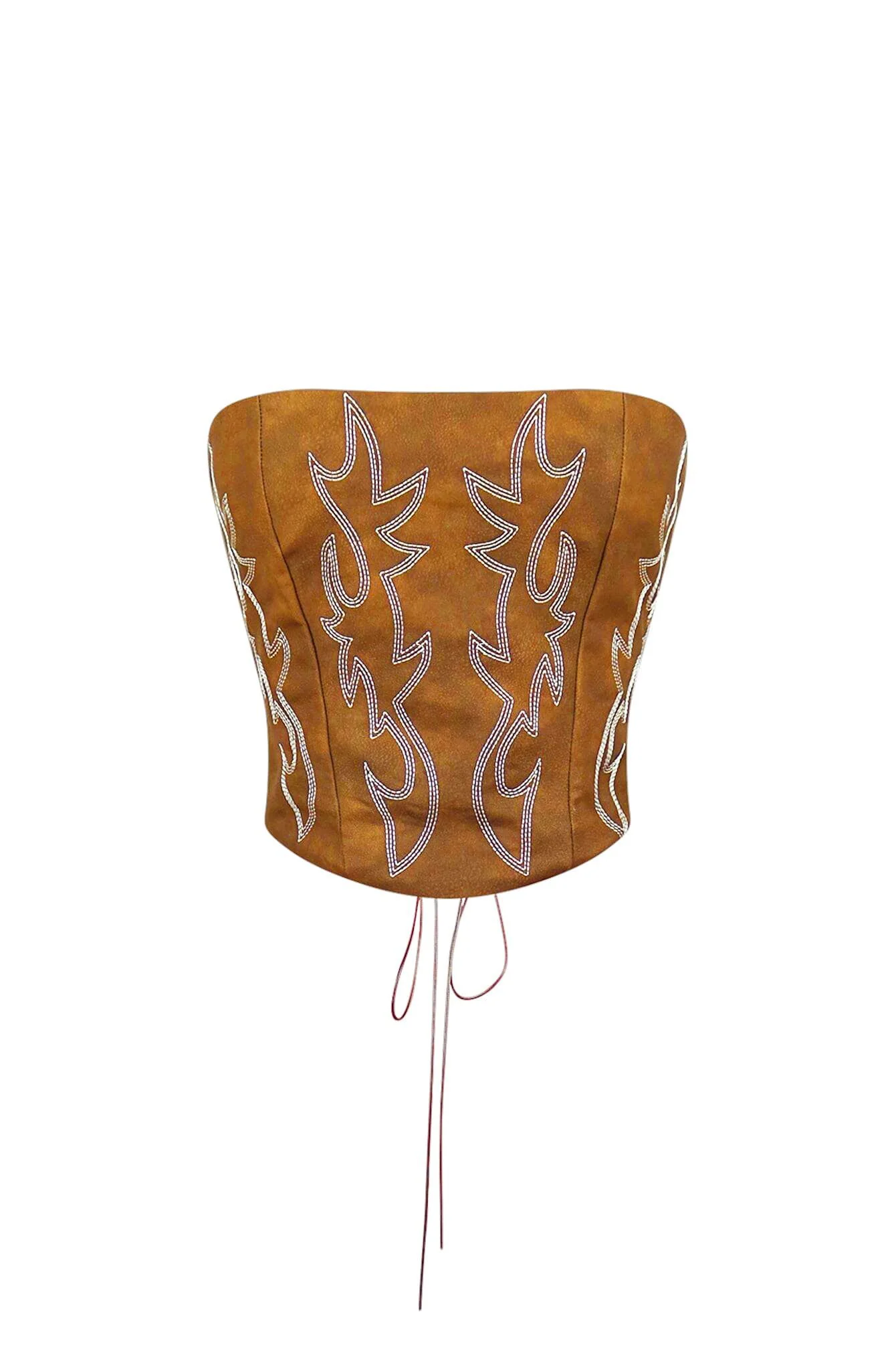 Call Me Again PU Western Corset Top - Image 4