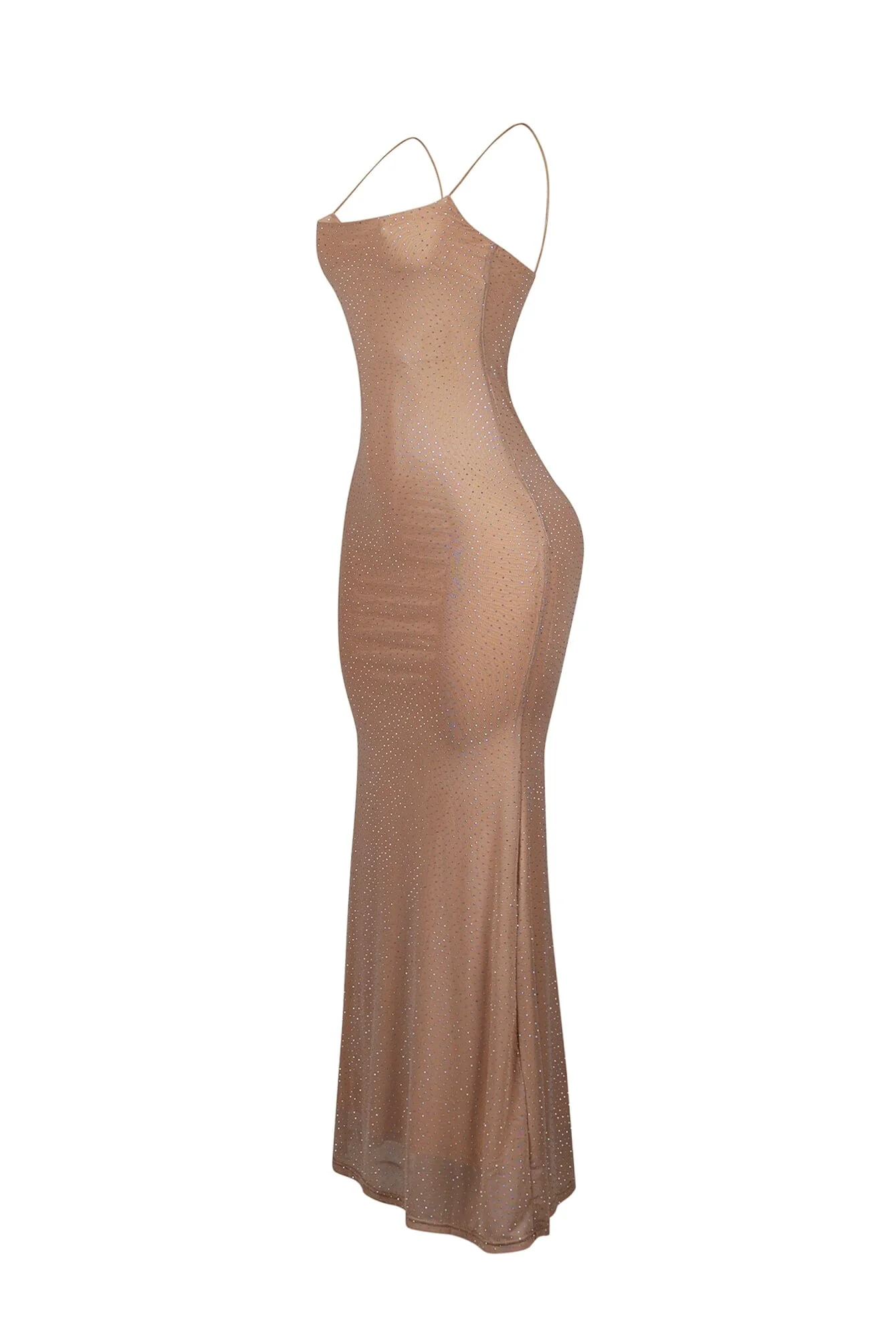 Callie Mesh Rhinestone Maxi Dress - Image 9