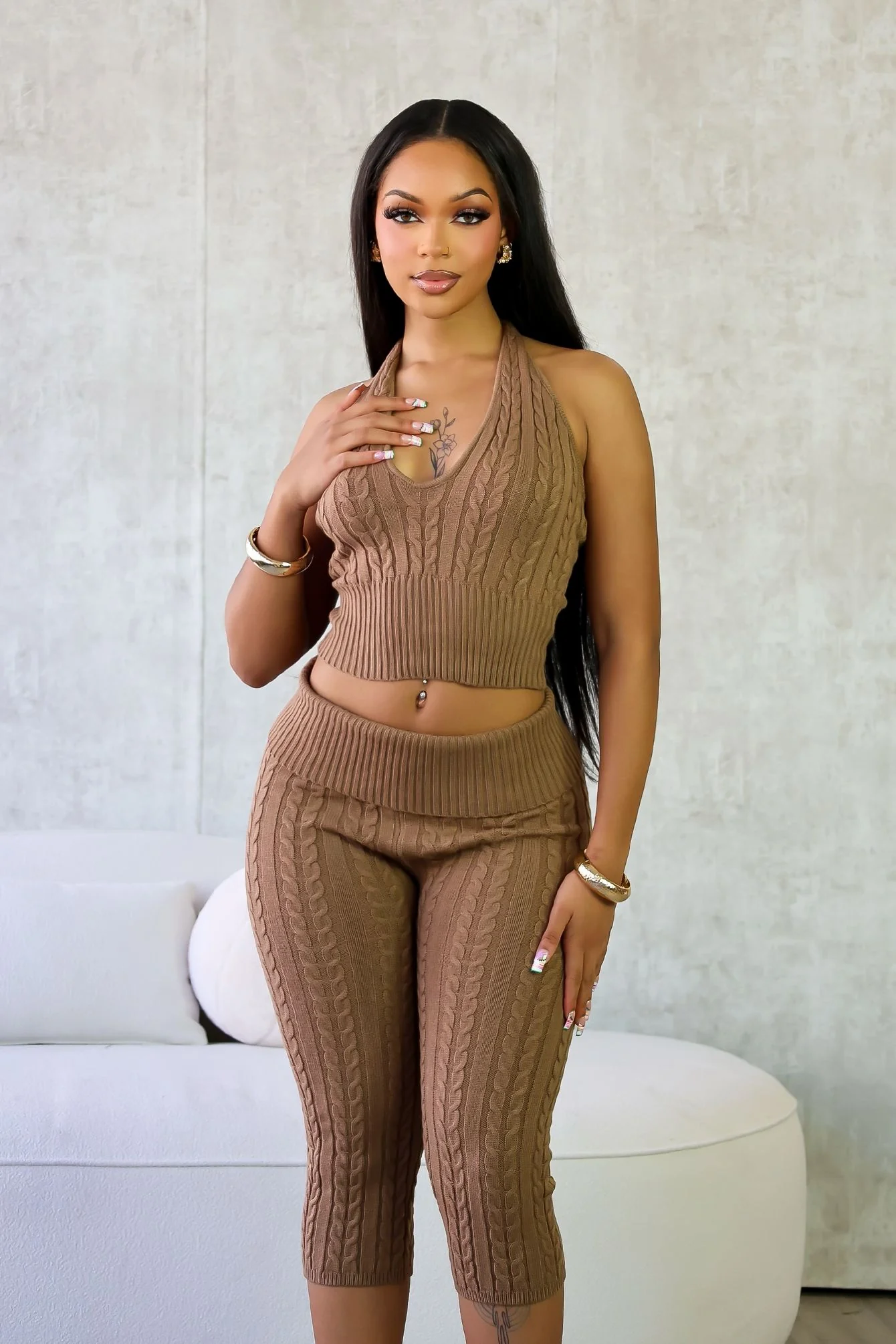Calm Touch Knit Top & Capri SET - Image 2