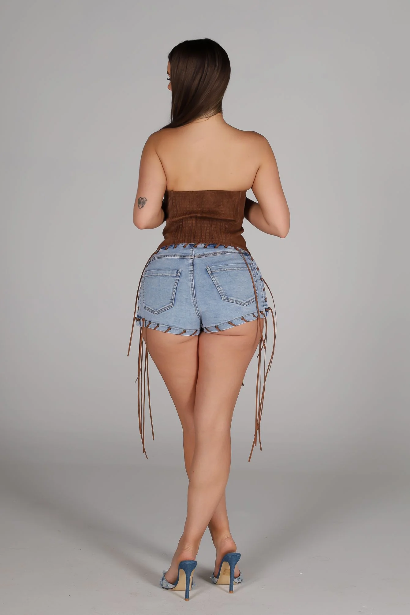 Canyon Tie Denim Shorts - Image 2