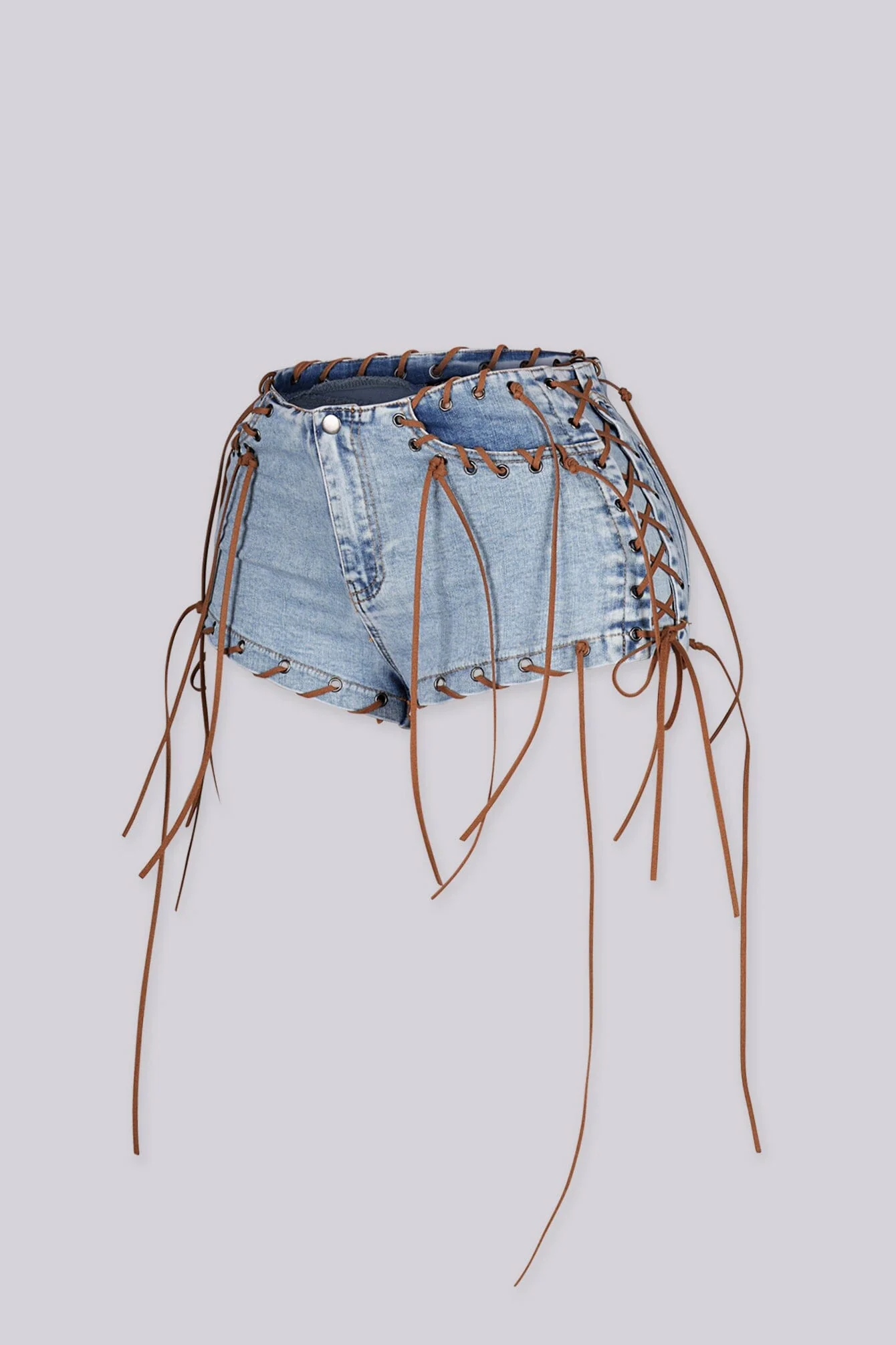 Canyon Tie Denim Shorts - Image 5