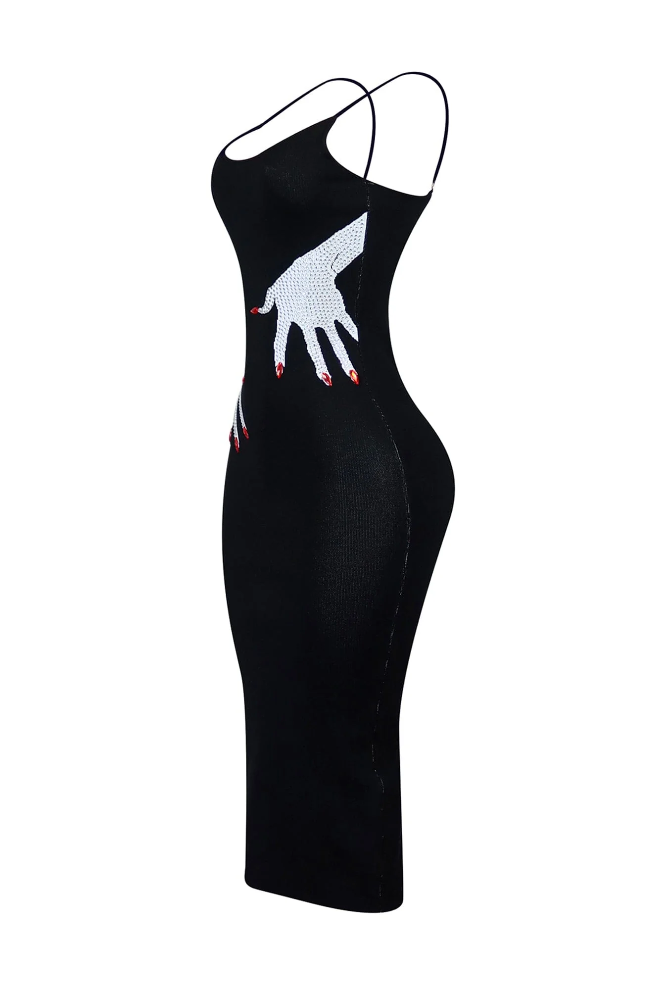 Cassia Rhinestone Trim Sleeveless Midi Dress - Image 4