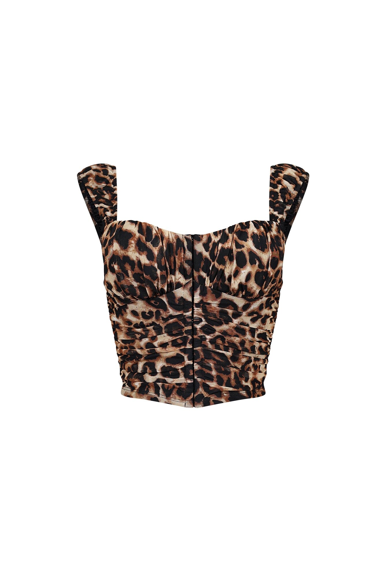 Catelyn Mesh Leopard Corset Bustier Top - Image 4