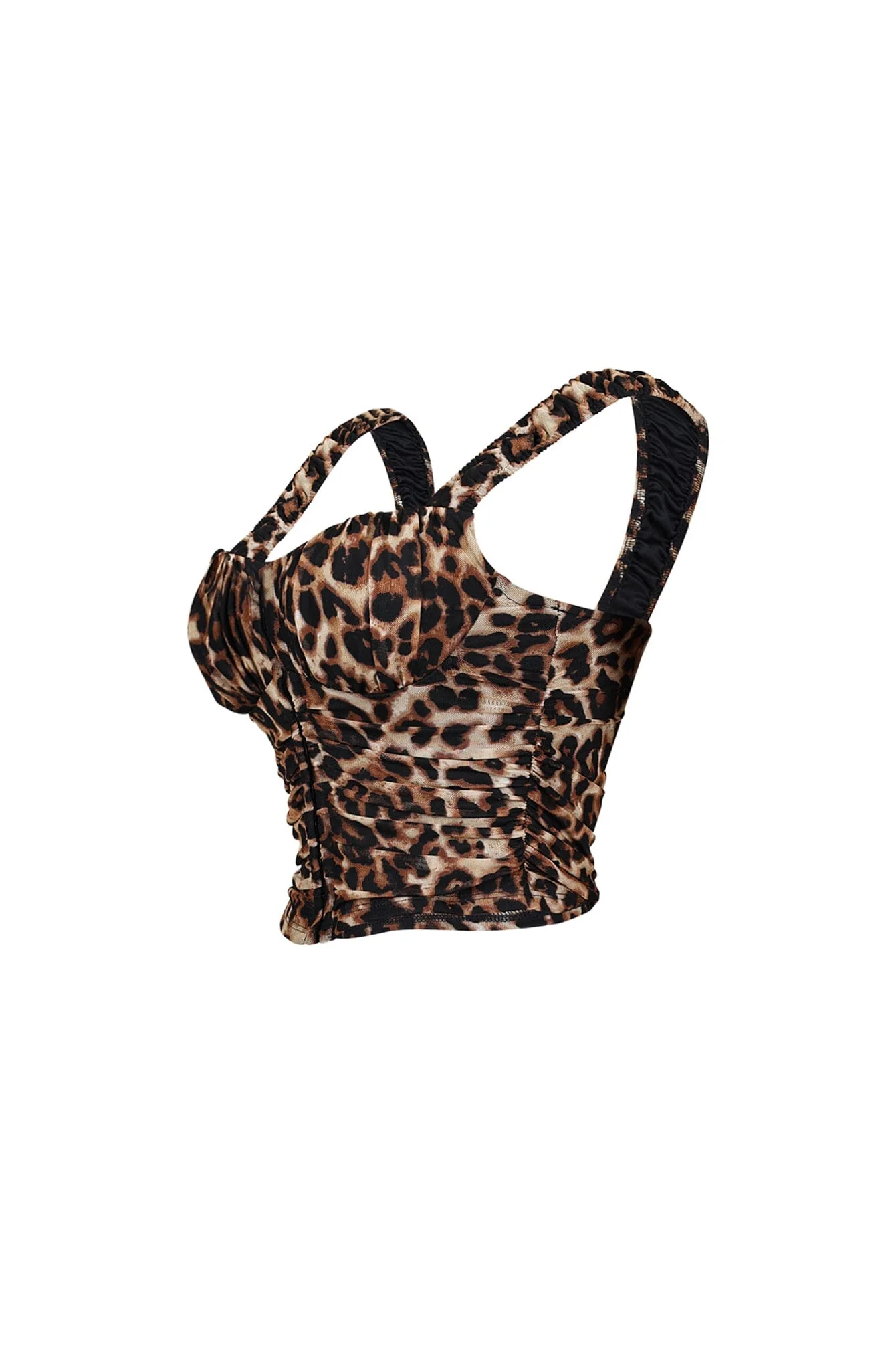 Catelyn Mesh Leopard Corset Bustier Top - Image 5