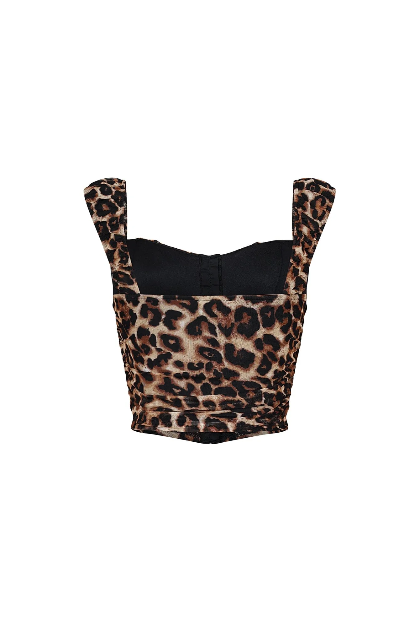 Catelyn Mesh Leopard Corset Bustier Top - Image 6