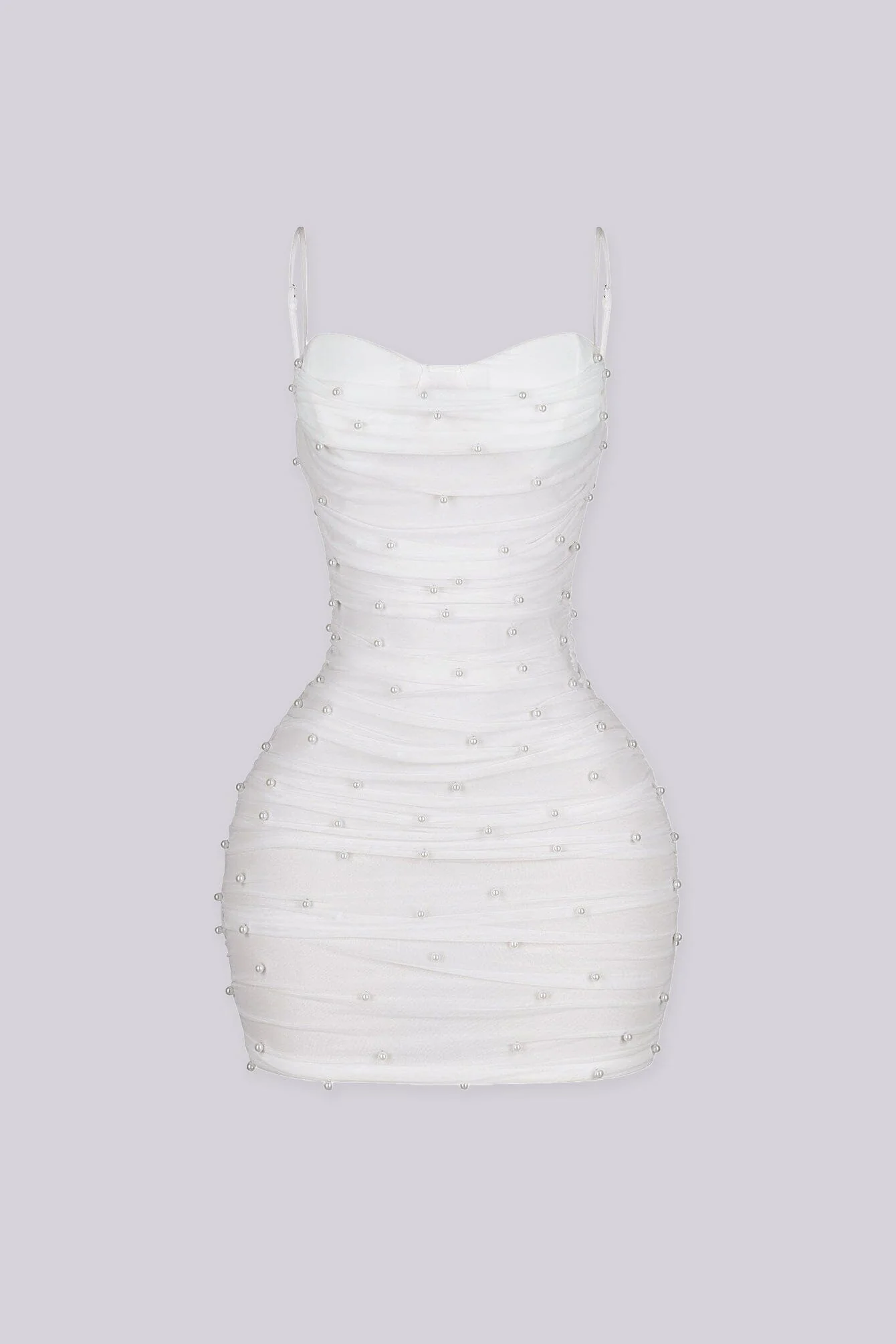 Celebrate Pearl Mesh Mini Dress - Image 16