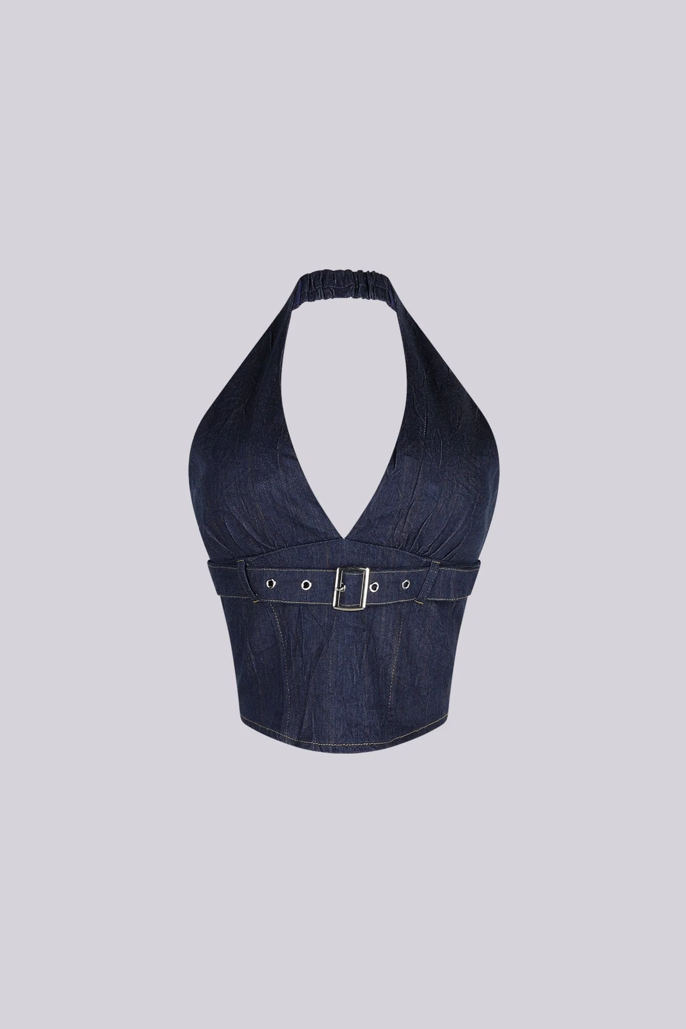 Chantal Denim Halter Top - Image 3