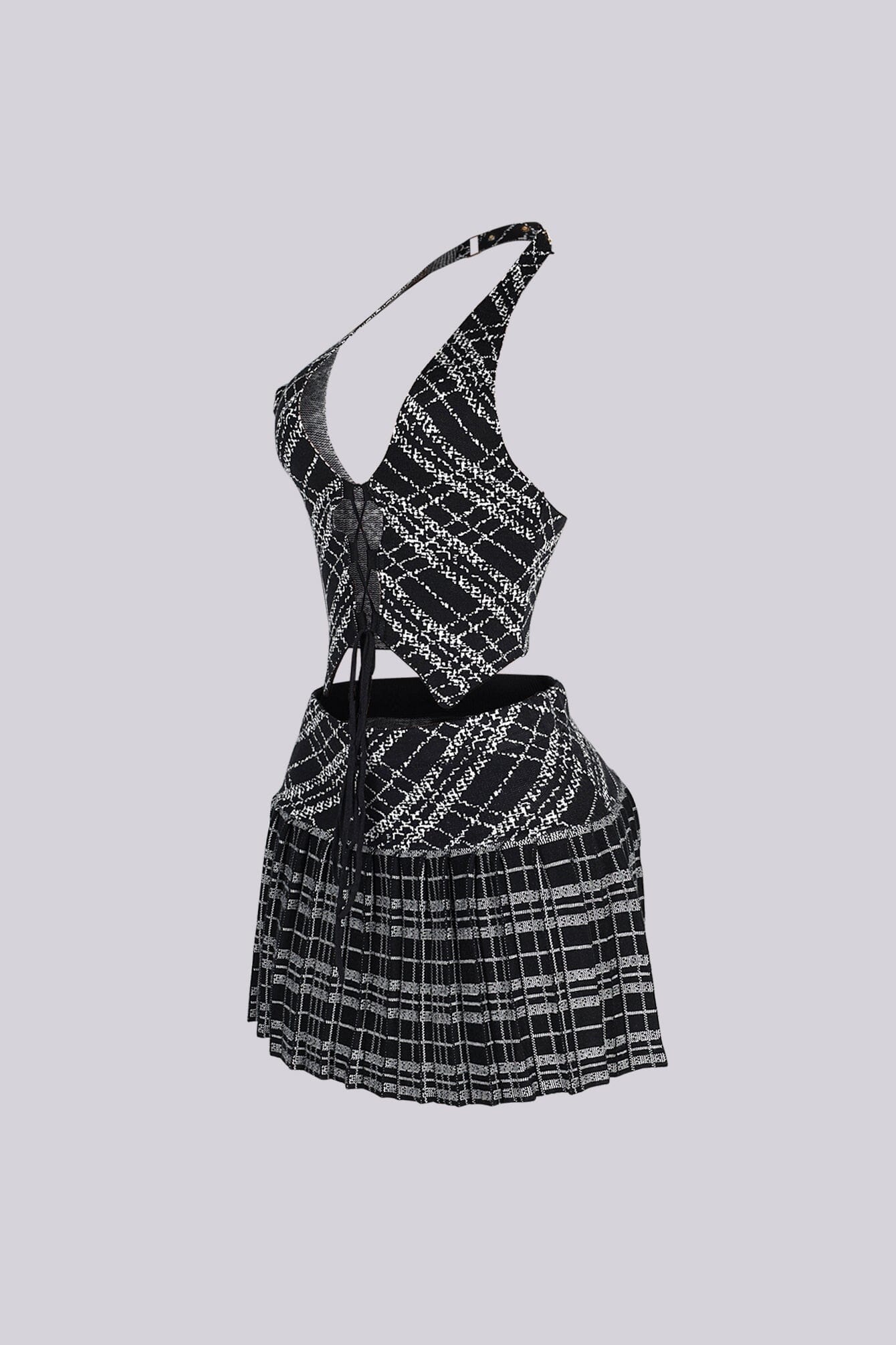 Charlotte Knit Halter Top & Mini Skirt SET - Image 6