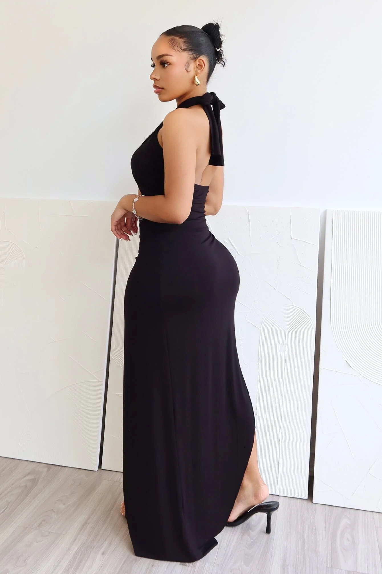 Cher Halter Slit Dress - Image 4