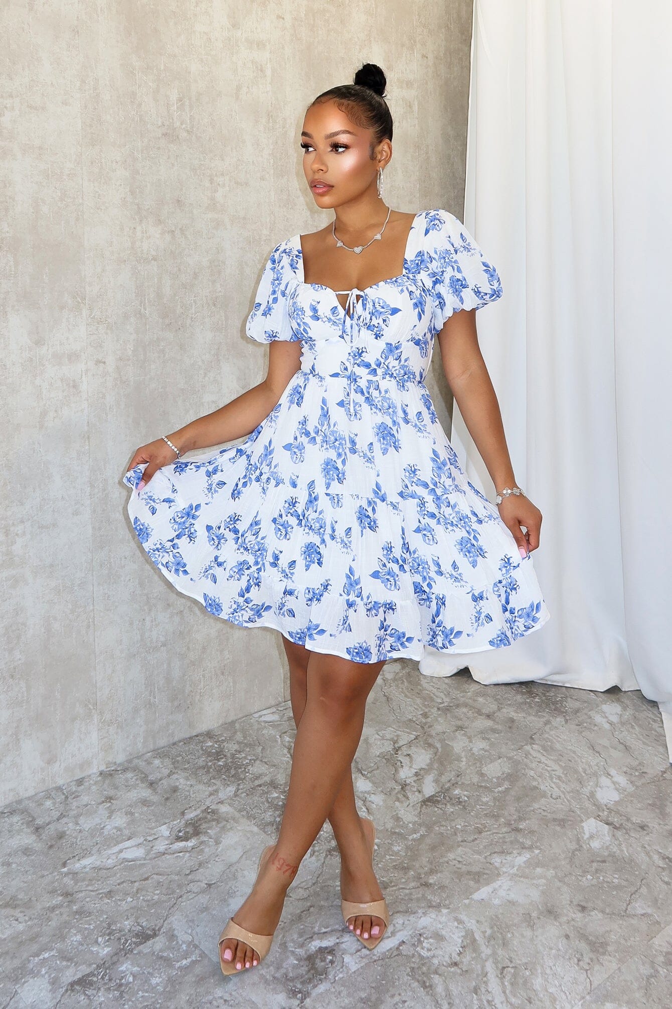 Cherish Me Floral Ruffle Mini Dress - Image 3