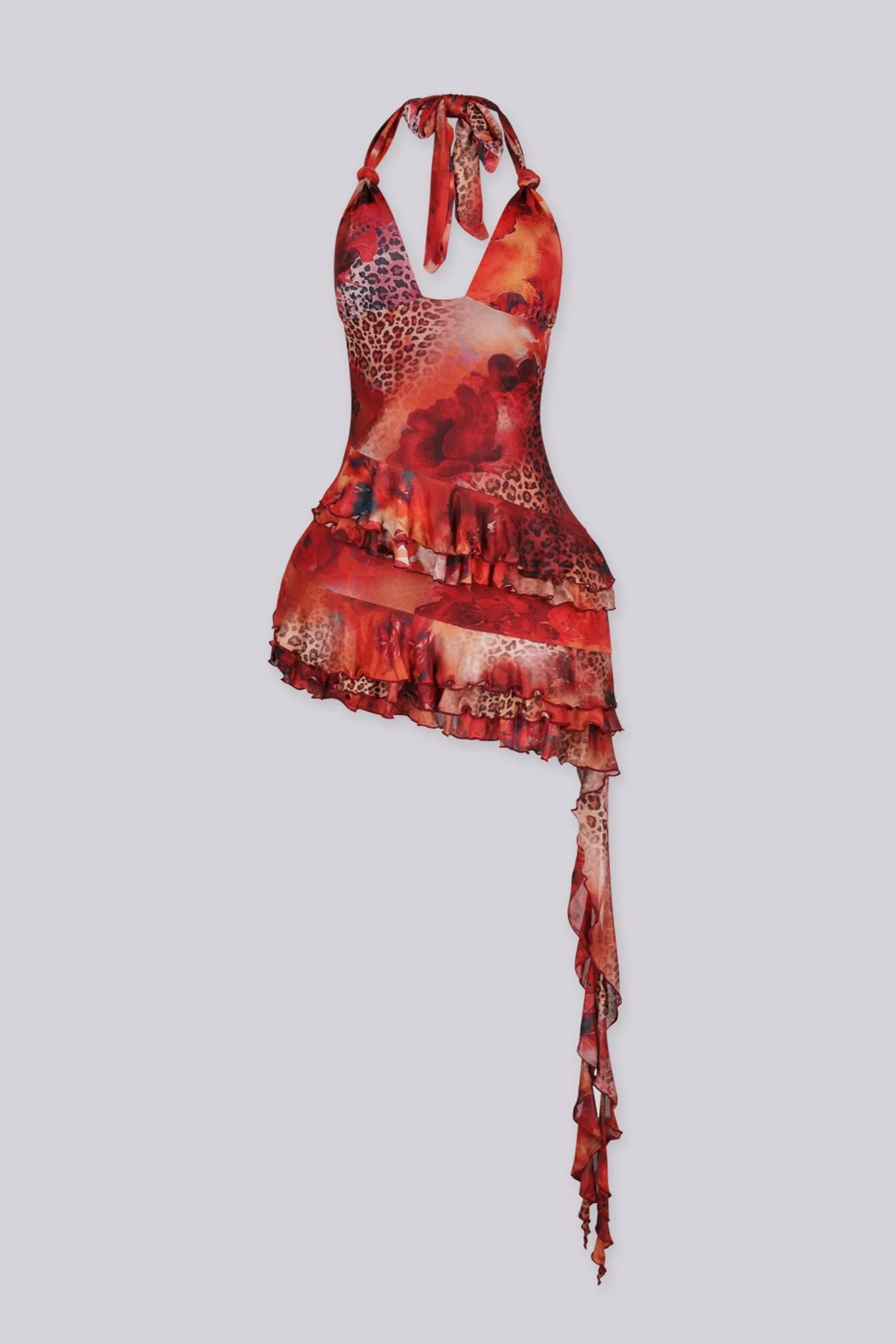 Cherry Kiss Halter Mini Dress - Image 2