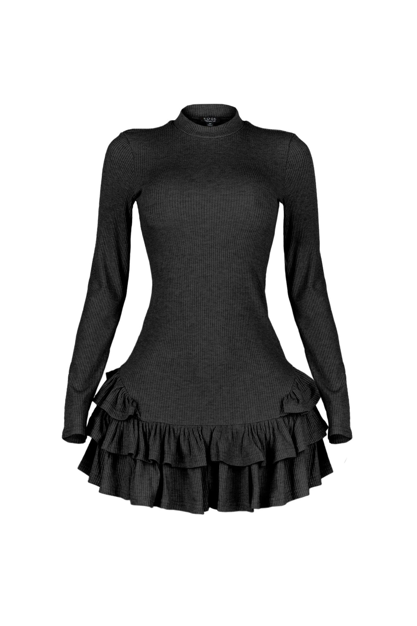 Chilly Day Long Sleeve Ruffle Mini Dress - Image 3