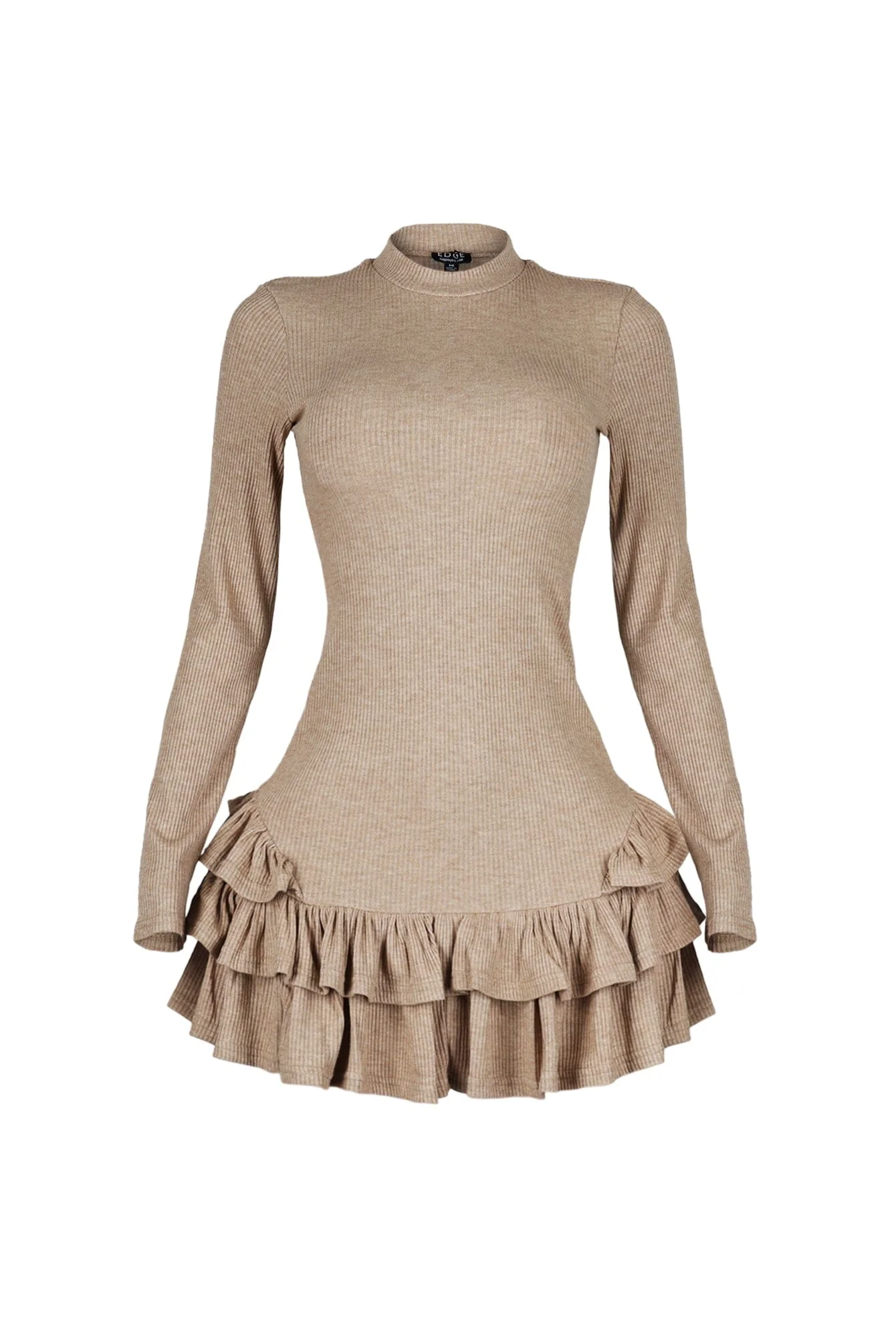 Chilly Day Long Sleeve Ruffle Mini Dress - Image 4