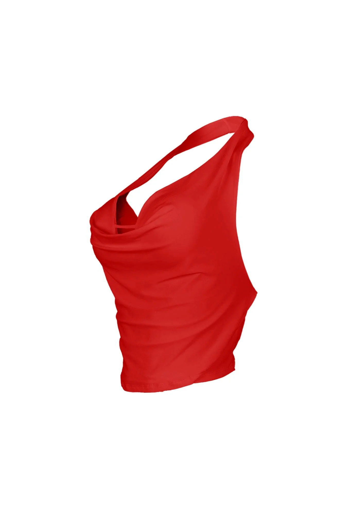 Chrischelle Cowl Neck Halter Crop Top - Image 9