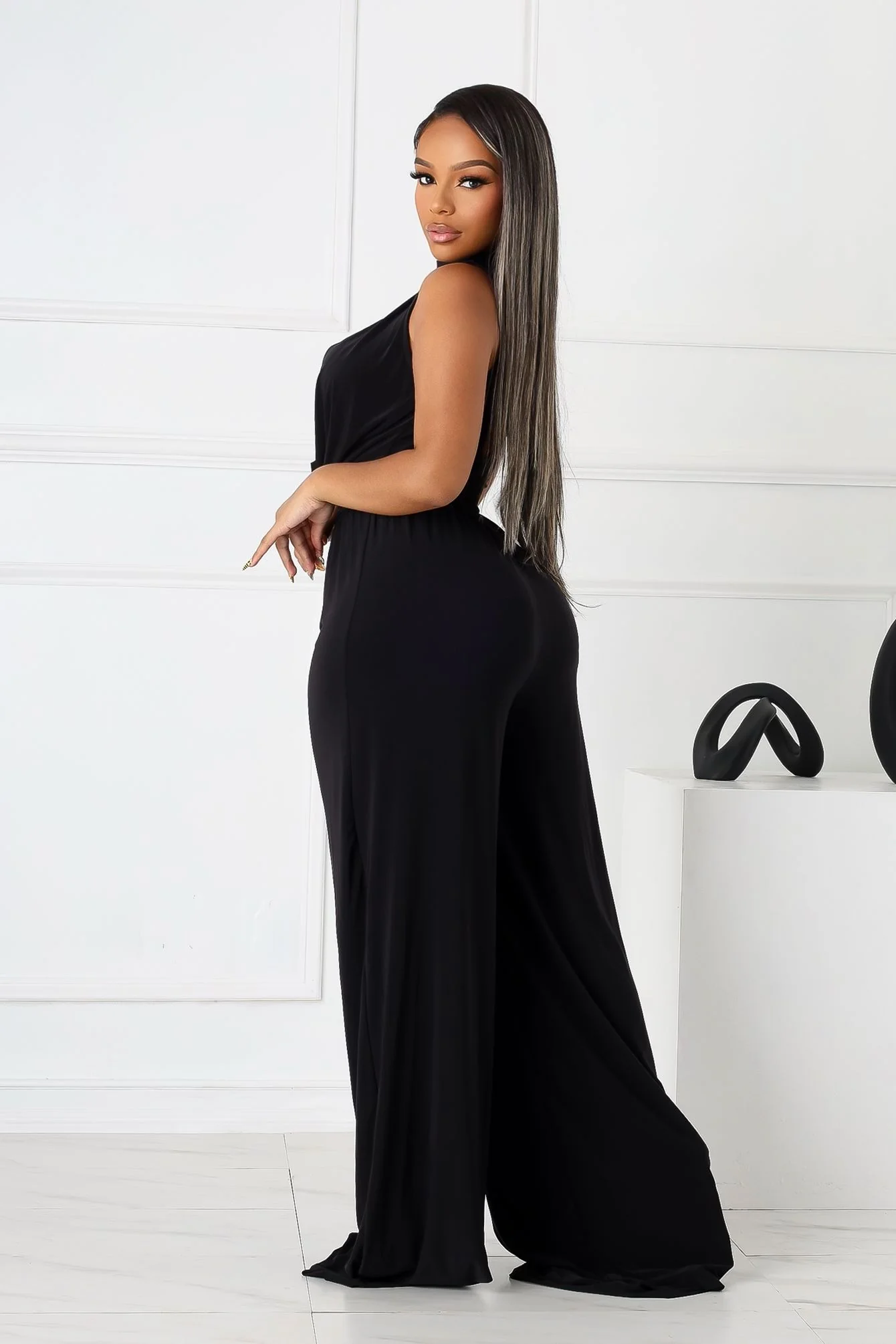 Circle Accent Wide Leg Jumpsuit - Image 3