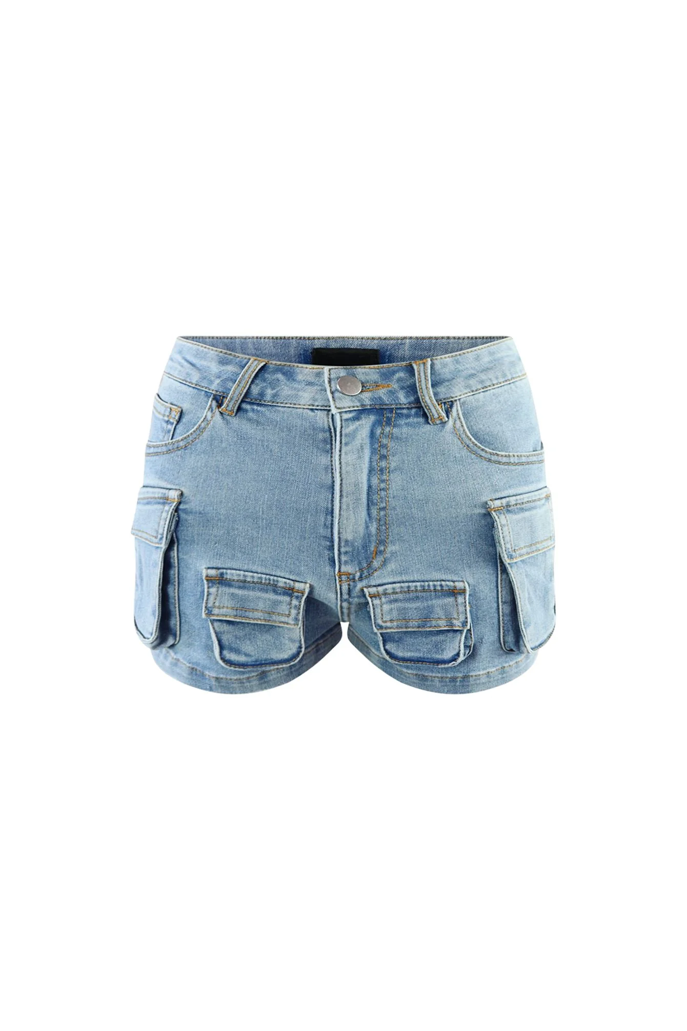Selma Multi Pocket Denim Shorts - Image 3