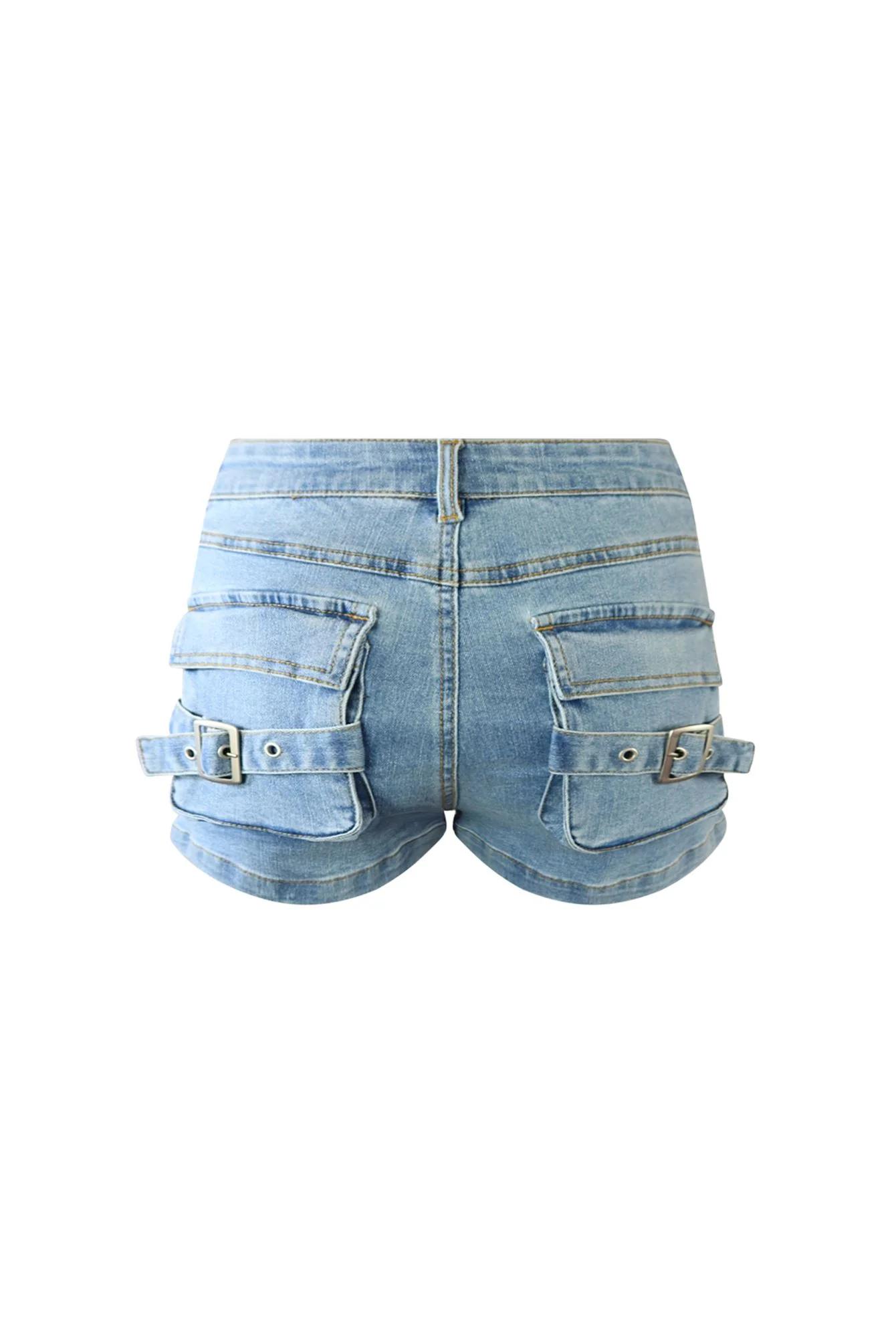 Selma Multi Pocket Denim Shorts - Image 4