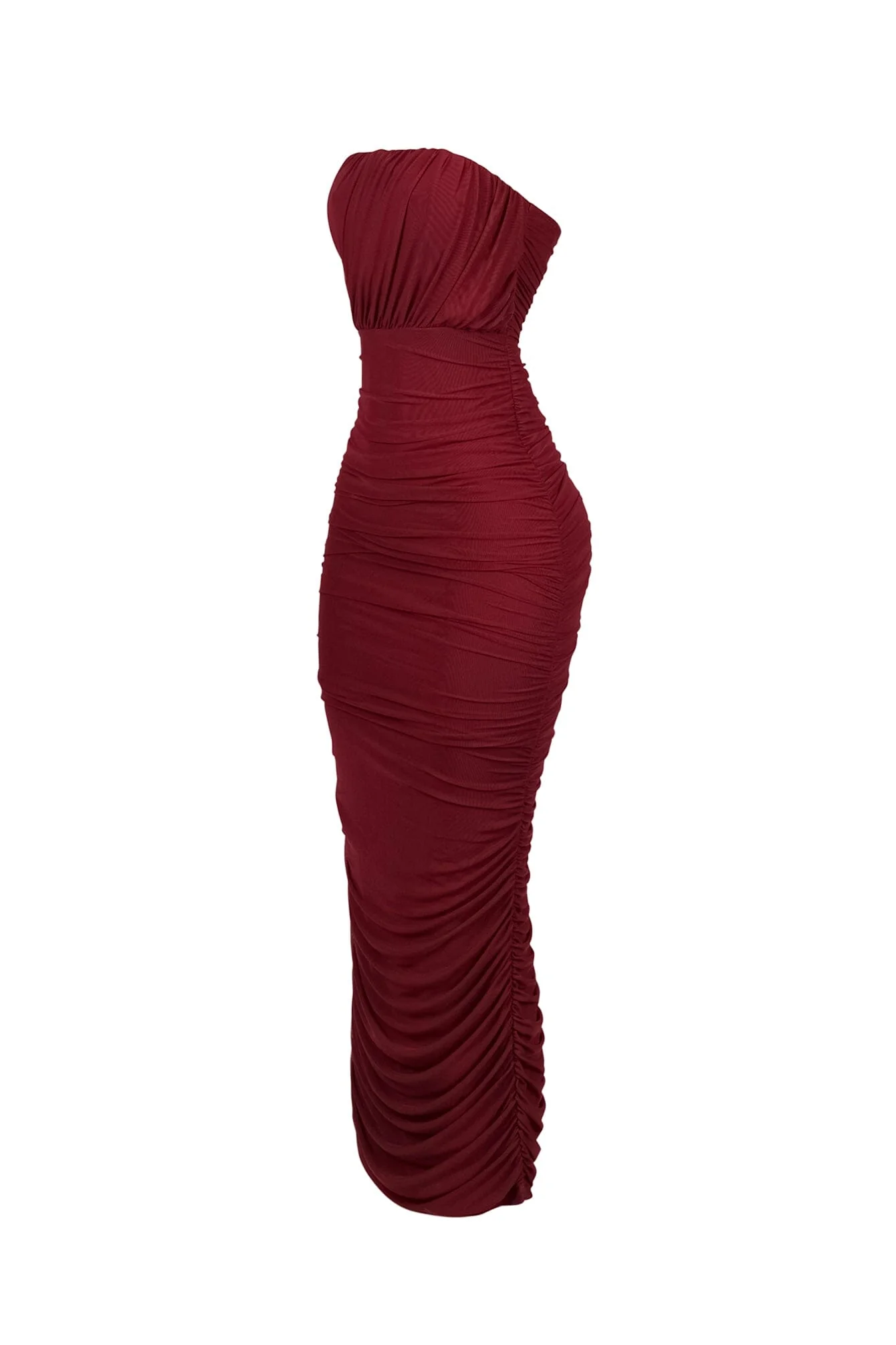 Cloudruch Ruched Mesh Tube Midi Dress - Image 7