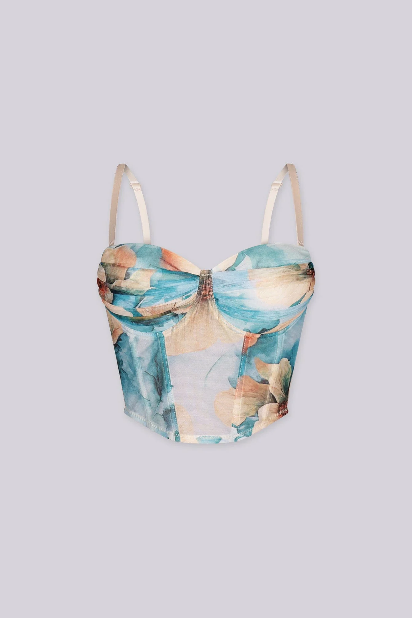 Coastal Watercolor Bustier Top - Image 7