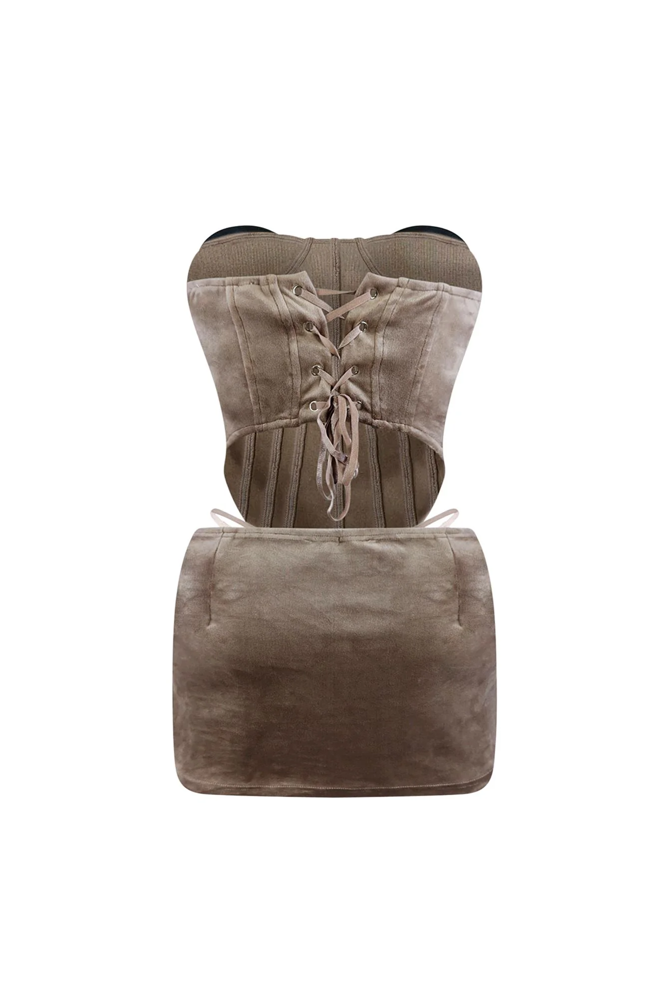 Coco Bomb Velour Top & Mini Skirt SET - Image 5