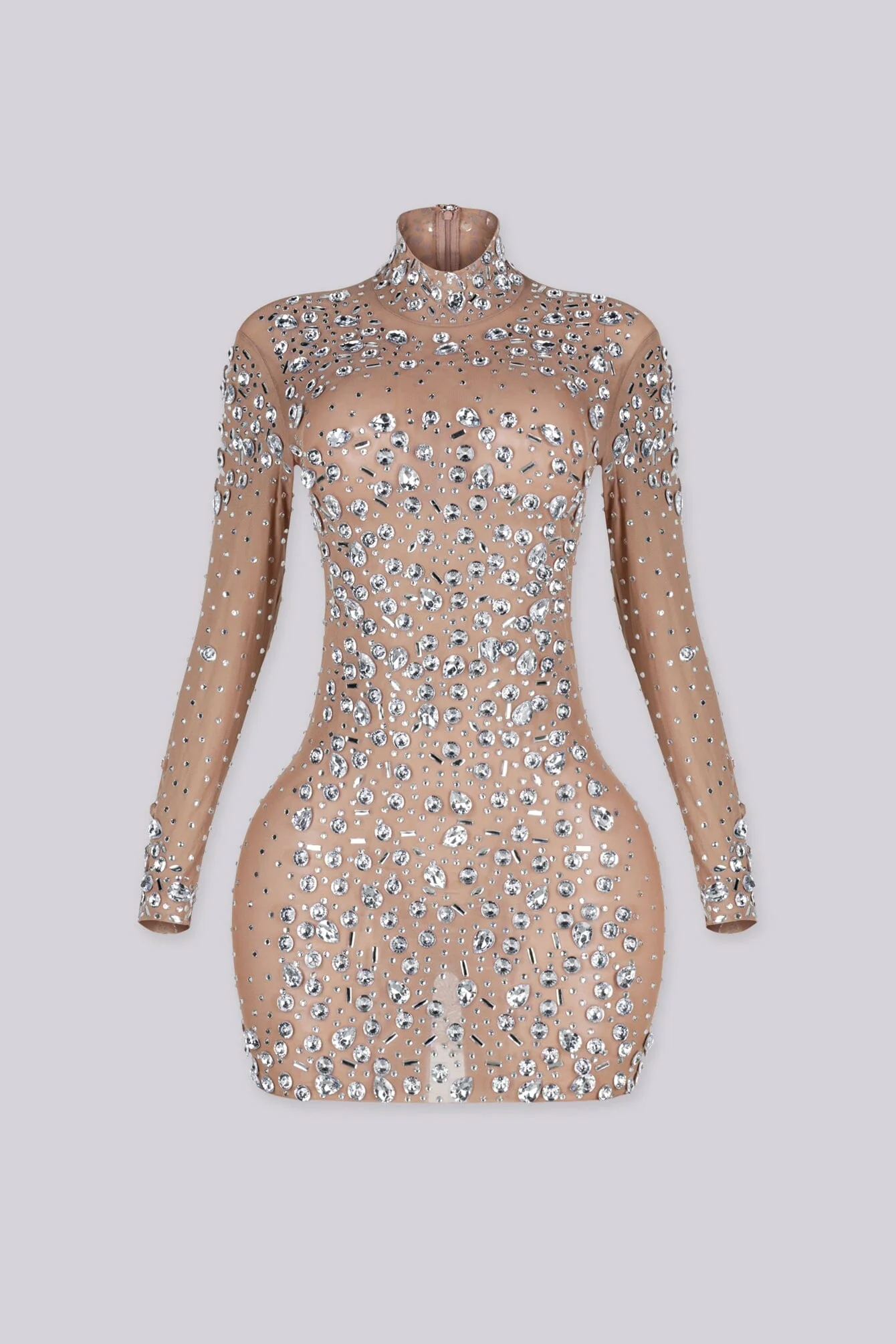 Constellation Crystal Mesh Mini Dress - Image 3