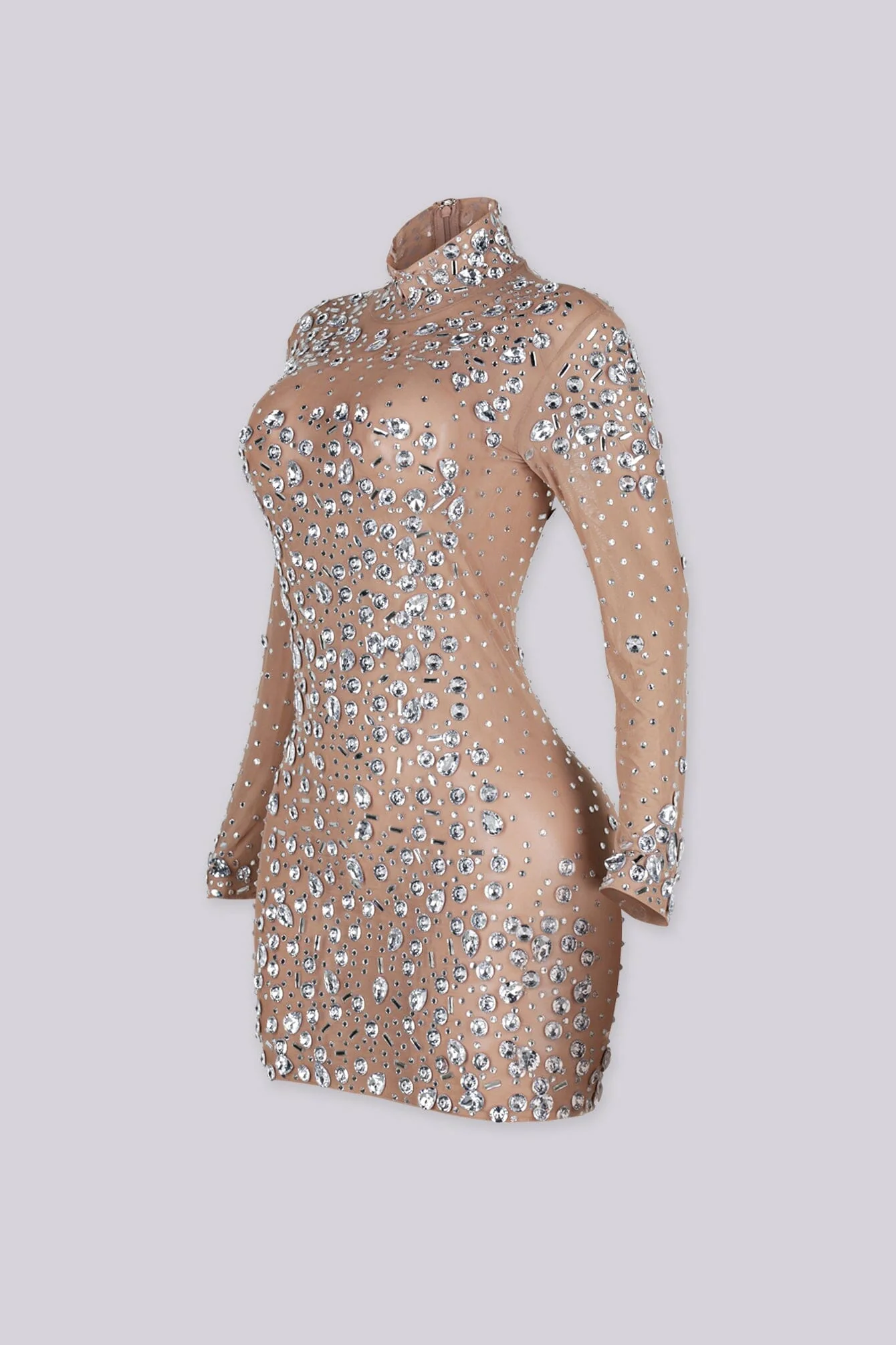 Constellation Crystal Mesh Mini Dress - Image 4