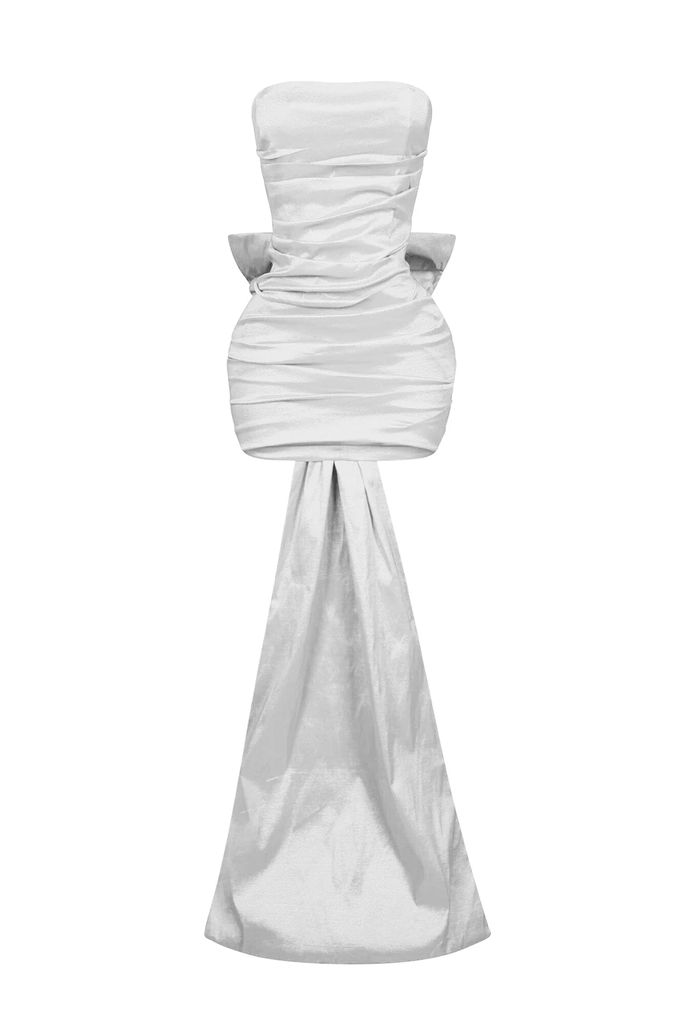 Cordelia Satin Tube Big Bow Mini Dress - Image 10